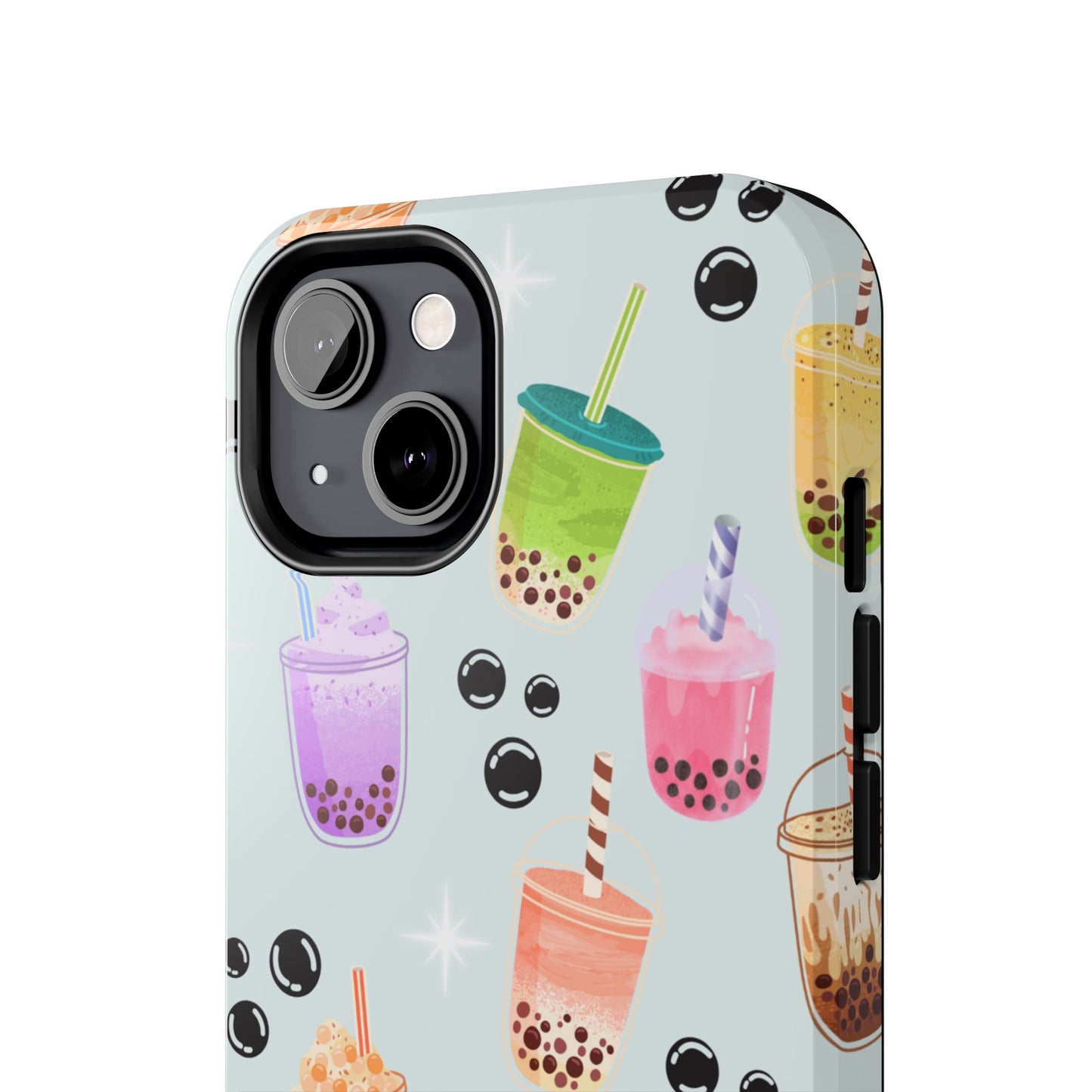 Colorful Boba Tea Phone Case, Tough Phone Cases for Drink Lovers, Cute Phone Accessory, Fun Gifts for Friends, Summer Vibes