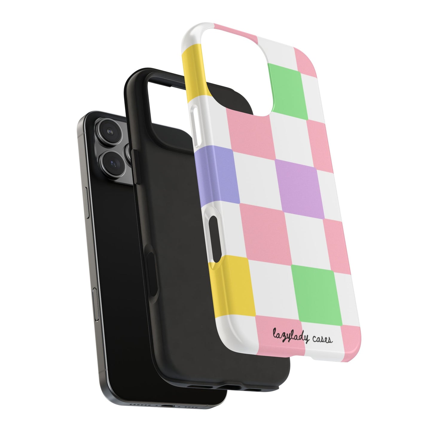 Colorful Checkerboard Tough Phone Case – Vibrant & Durable Protection