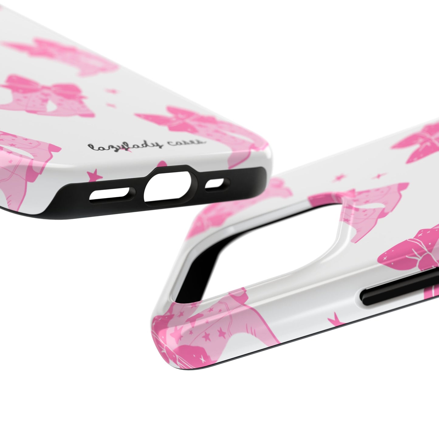 Pink Cowgirl Tough Phone Case - Trendy Protection with Bow Design