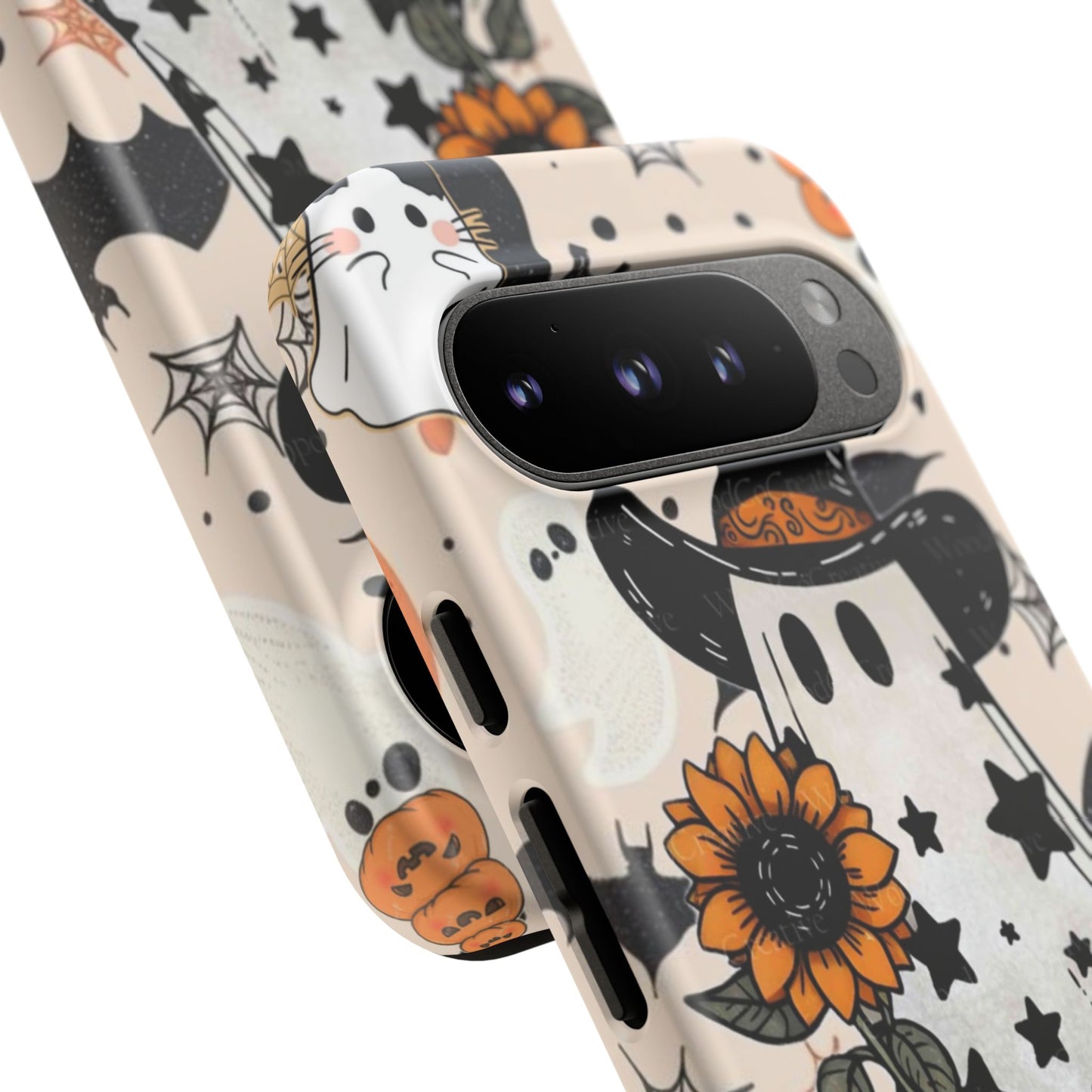 Cute Ghost Phone Case, Halloween Decor, Spooky Gift, Fall Accessories, Pumpkin Lover's Gift, Autumn Vibes, Trick or Treat