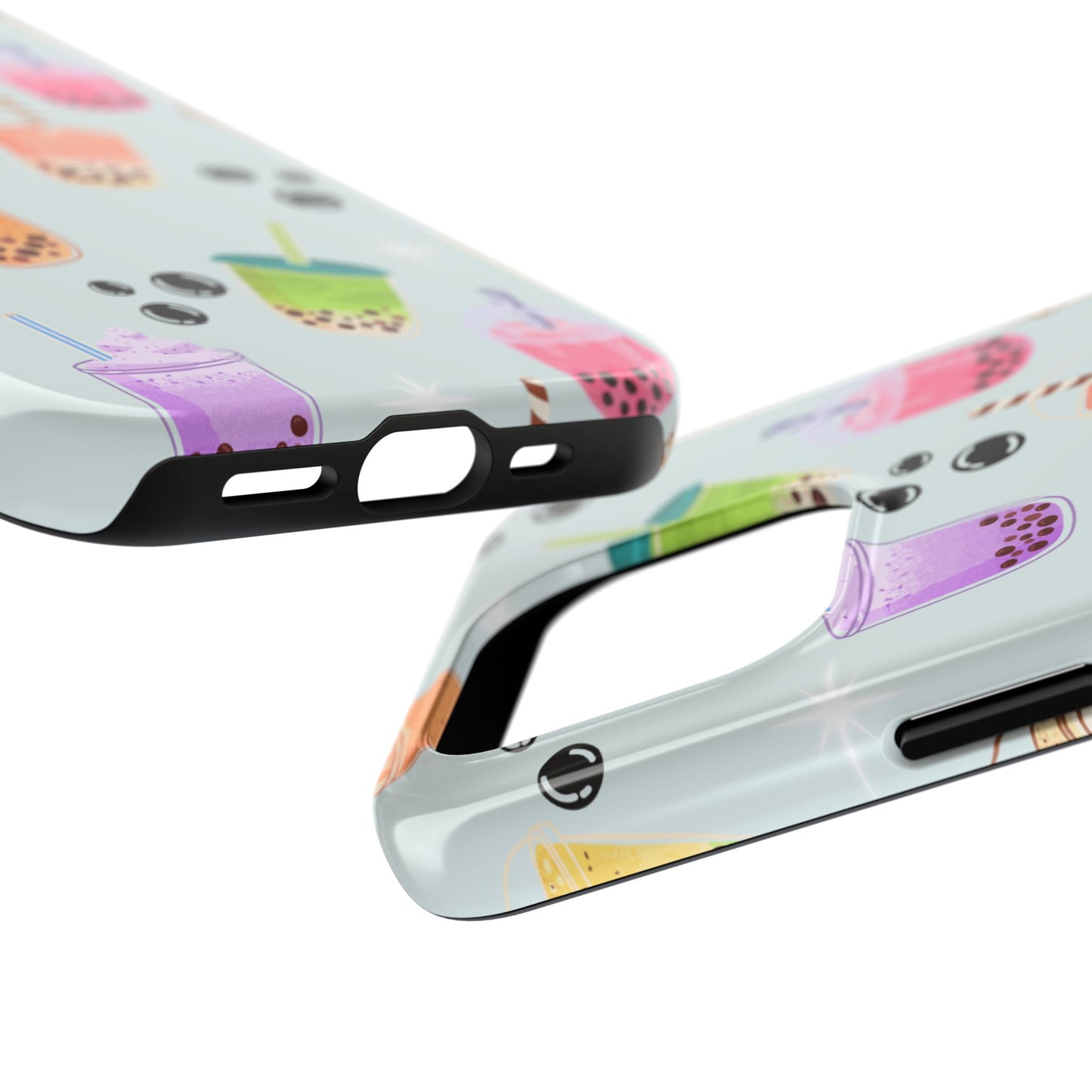Colorful Boba Tea Phone Case, Tough Phone Cases for Drink Lovers, Cute Phone Accessory, Fun Gifts for Friends, Summer Vibes