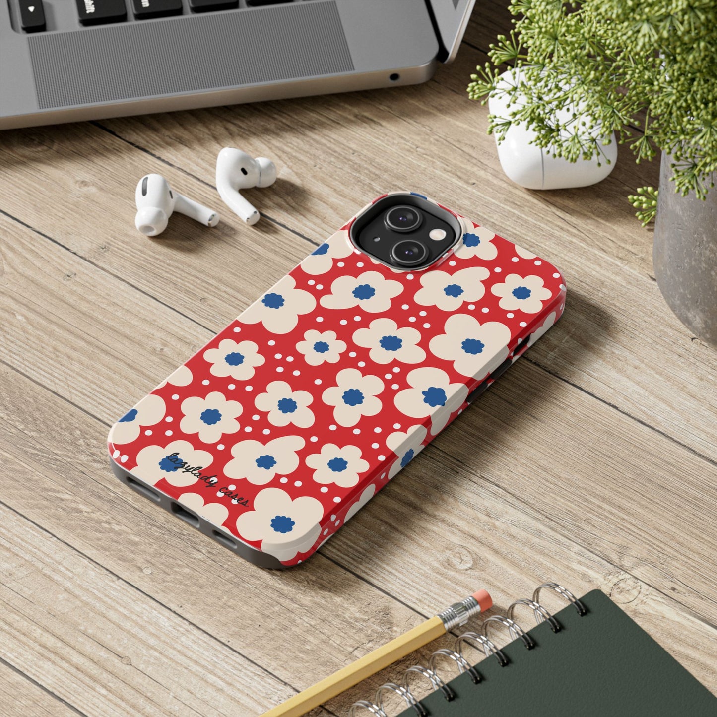 Blossom Floral Tough Phone Case - Durable Protection with Vintage Charm