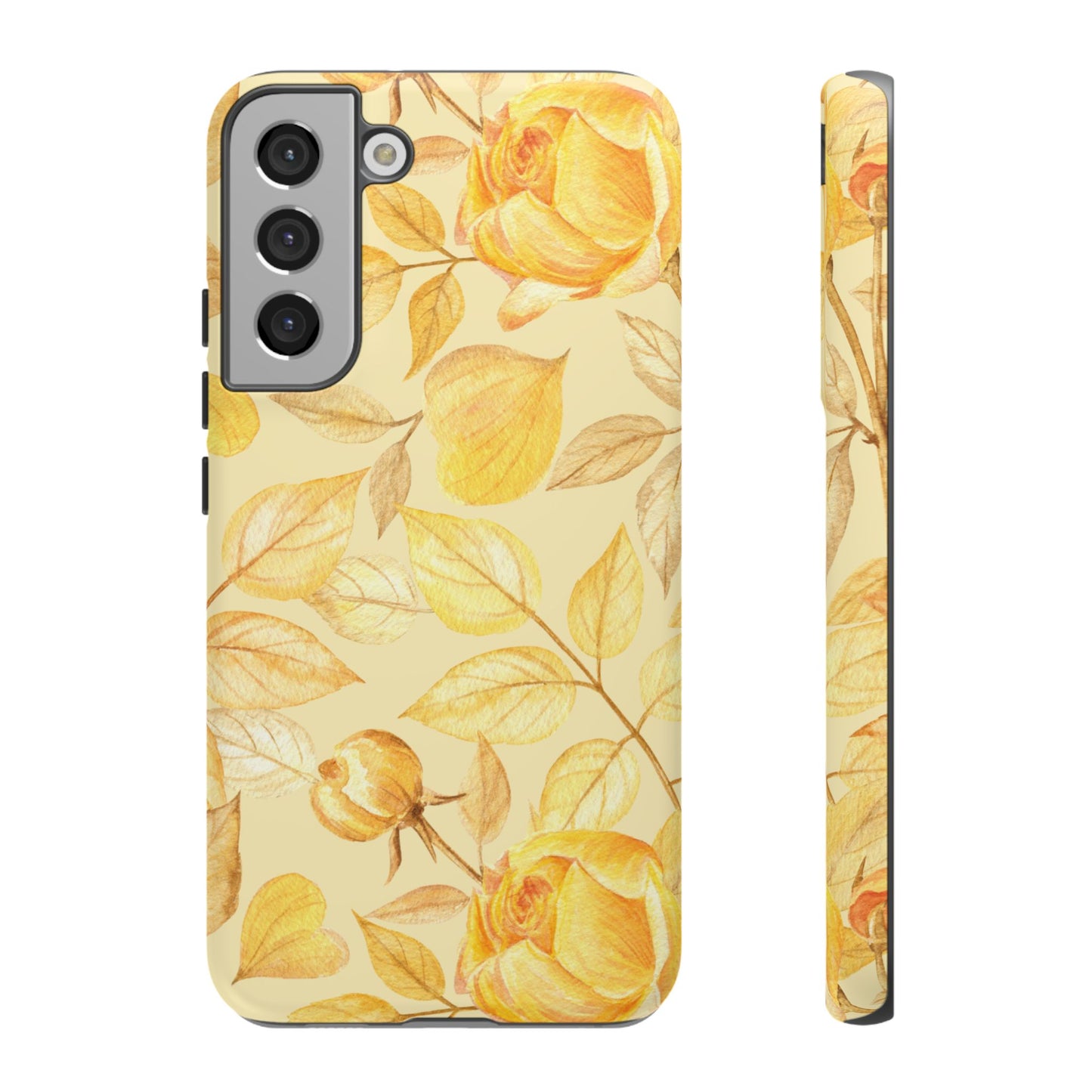 Yellow Dusk Tough Phone Case - Yellow Rose Design
