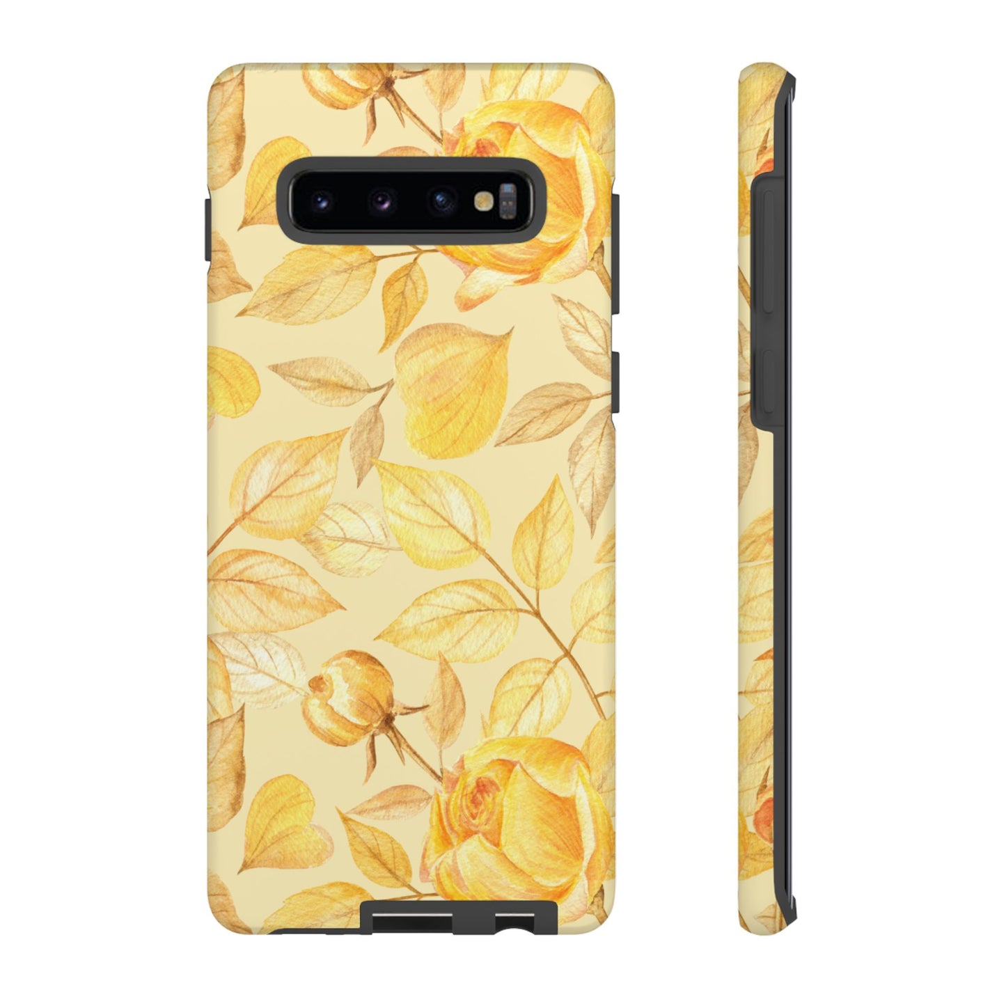 Yellow Dusk Tough Phone Case - Yellow Rose Design