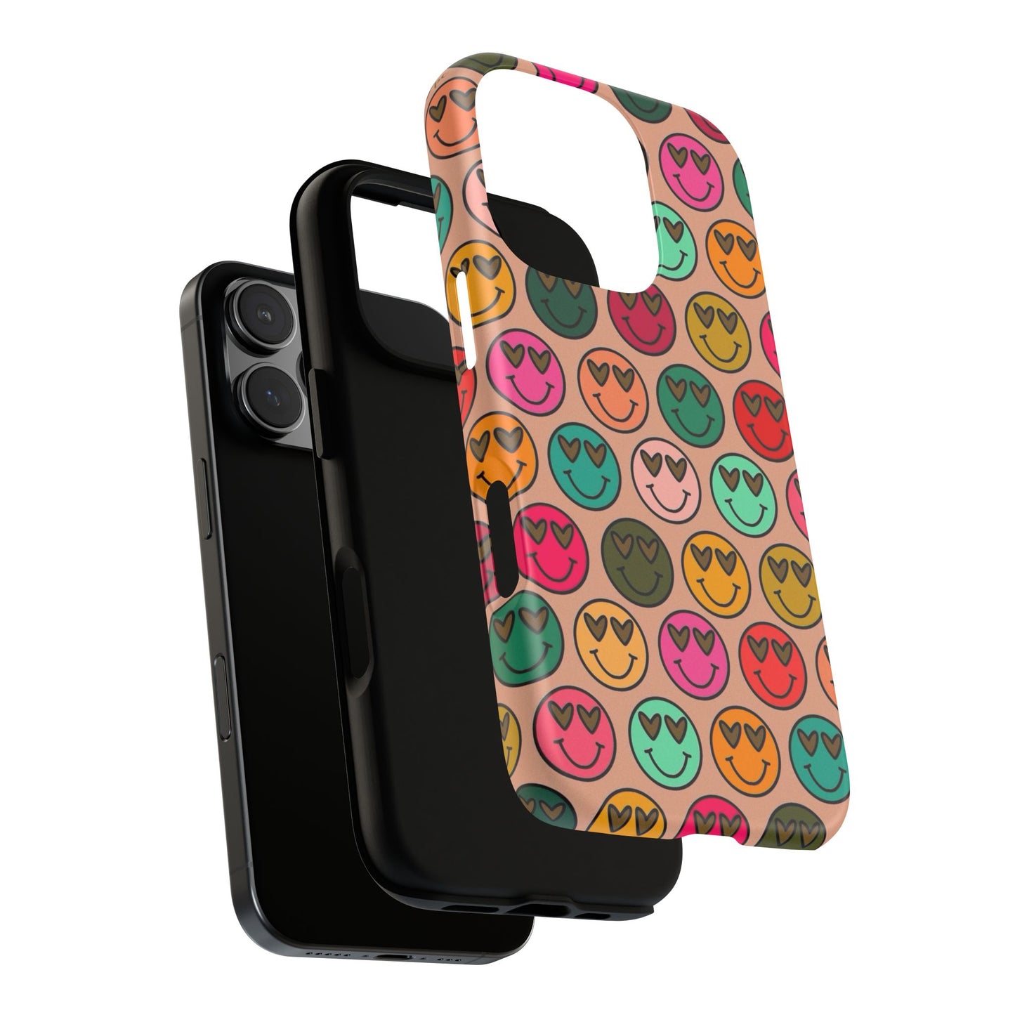 Colorful Smiley Phone Case | Tough Cases, Cute Phone Cover, Happy Vibes, Gift for Friends, Fun Phone Accessory