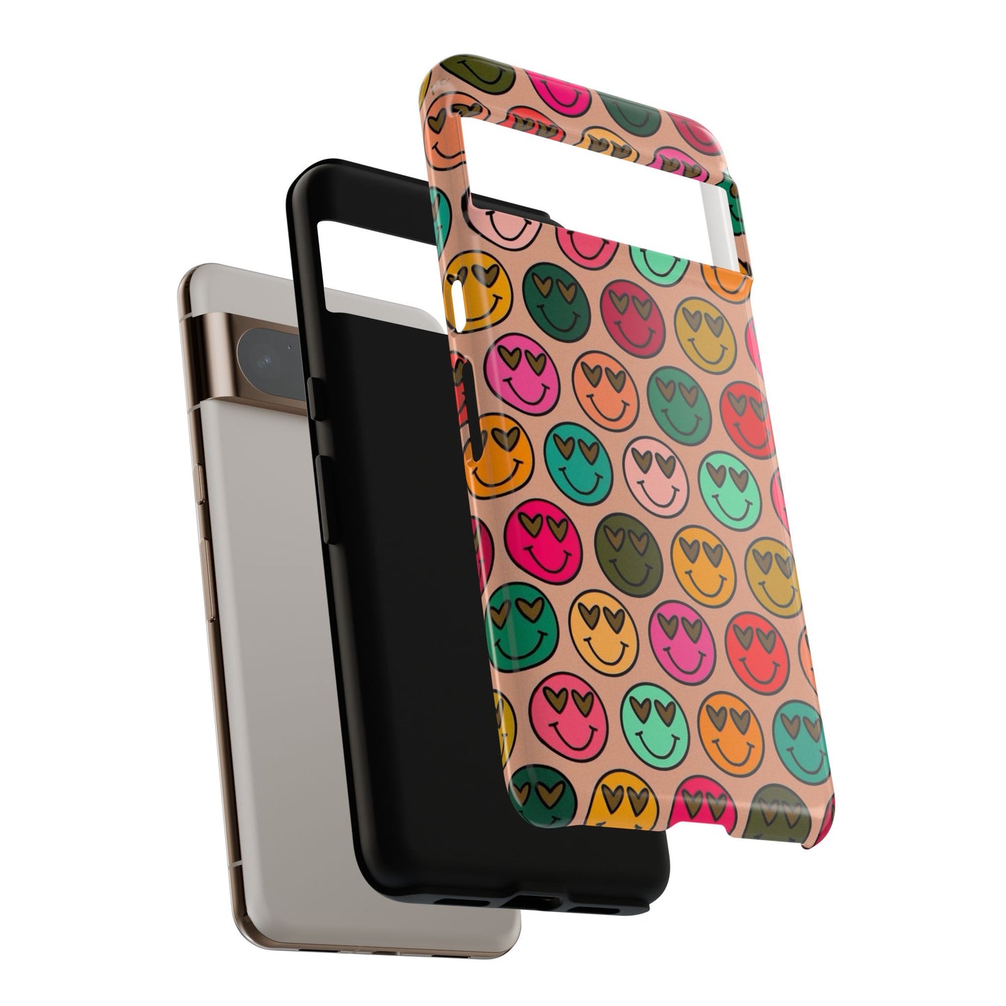 Colorful Smiley Phone Case | Tough Cases, Cute Phone Cover, Happy Vibes, Gift for Friends, Fun Phone Accessory