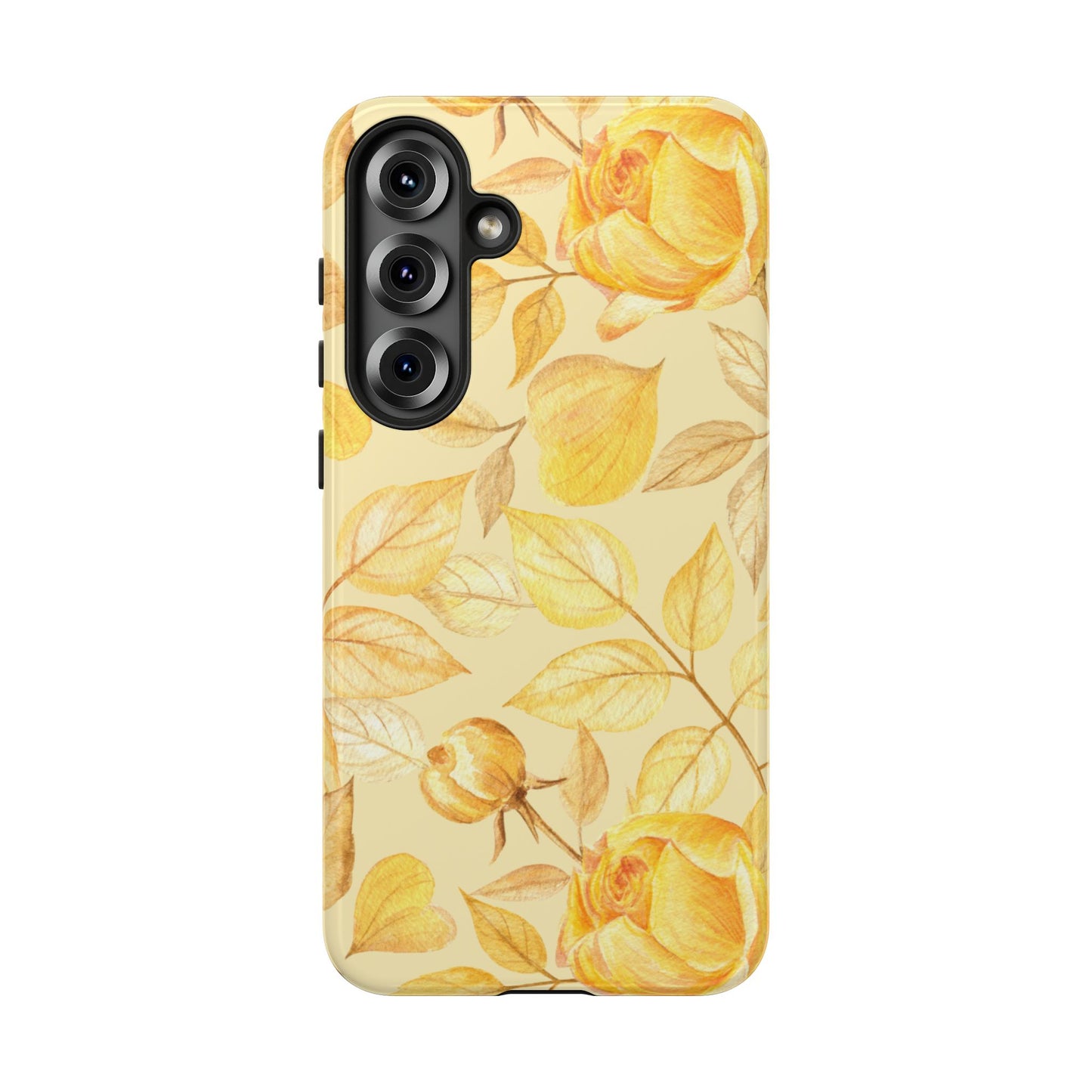 Yellow Dusk Tough Phone Case - Yellow Rose Design