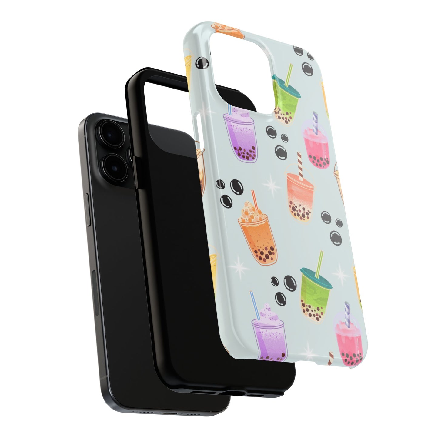 Colorful Boba Tea Phone Case, Tough Phone Cases for Drink Lovers, Cute Phone Accessory, Fun Gifts for Friends, Summer Vibes