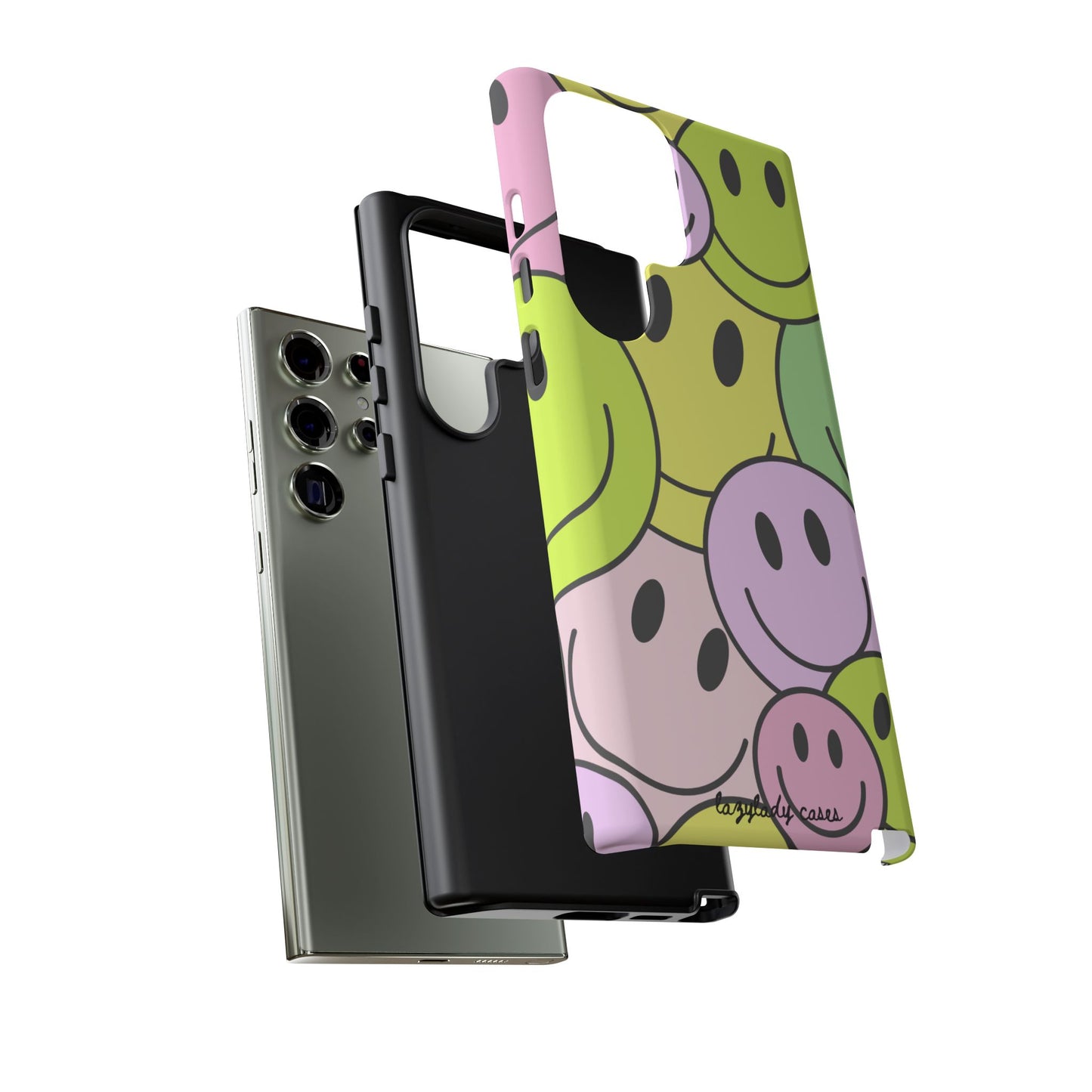 Colorful Smile Face Phone Case - Tough Protection & Fun Design