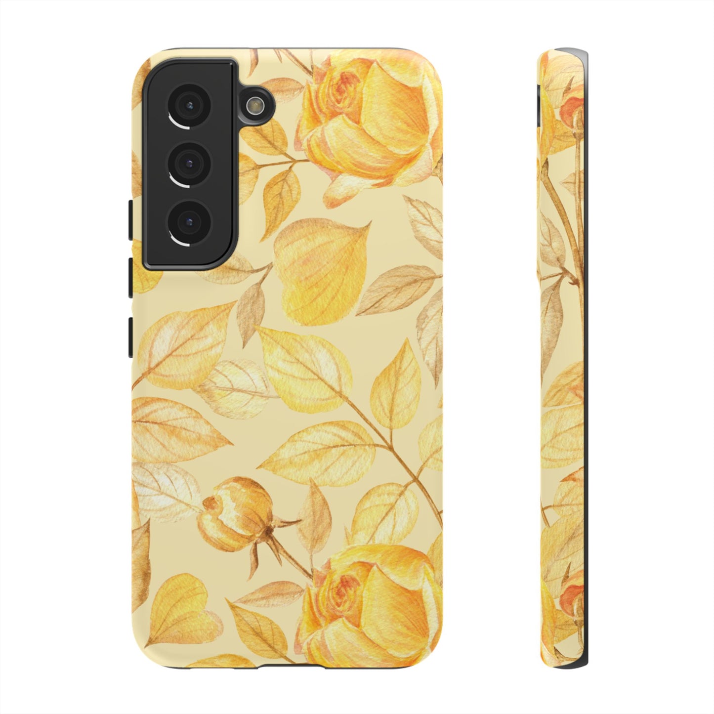Yellow Dusk Tough Phone Case - Yellow Rose Design