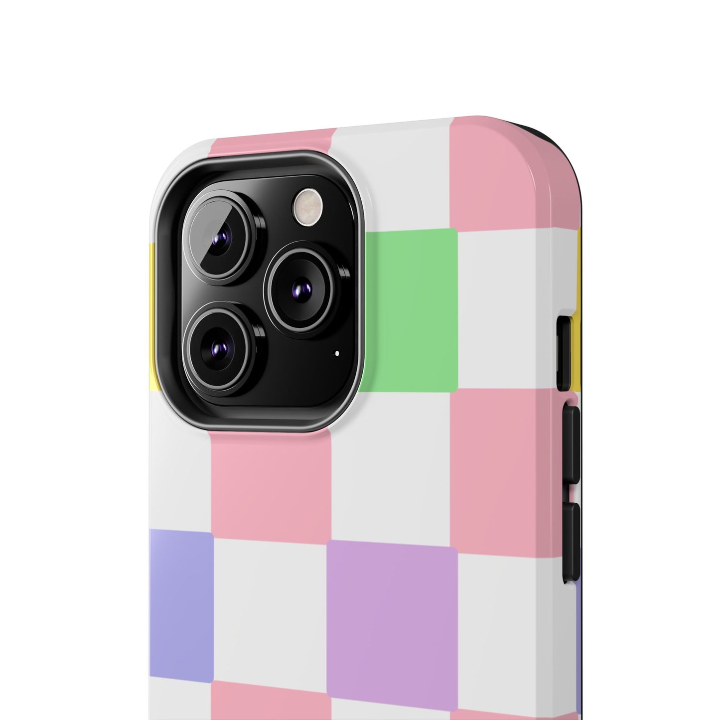 Colorful Checkerboard Tough Phone Case – Vibrant & Durable Protection