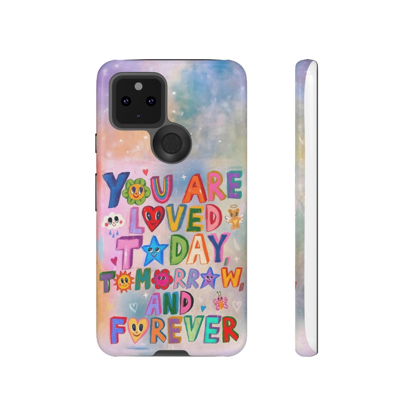Colorful Phone Case with Positive Affirmations, Inspirational Phone Shell, Cute Gift for Teens, Motivational Tech Accessory, I Love You Case