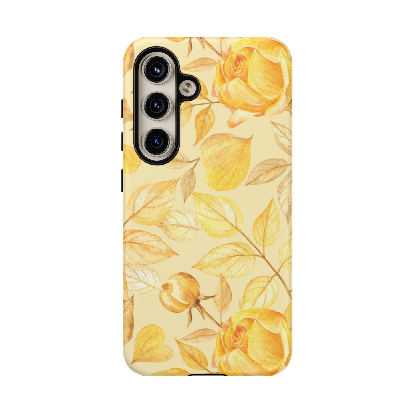 Yellow Dusk Tough Phone Case - Yellow Rose Design