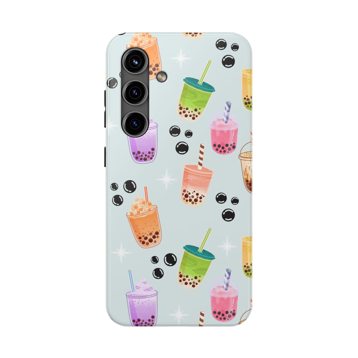 Colorful Boba Tea Phone Case, Tough Phone Cases for Drink Lovers, Cute Phone Accessory, Fun Gifts for Friends, Summer Vibes