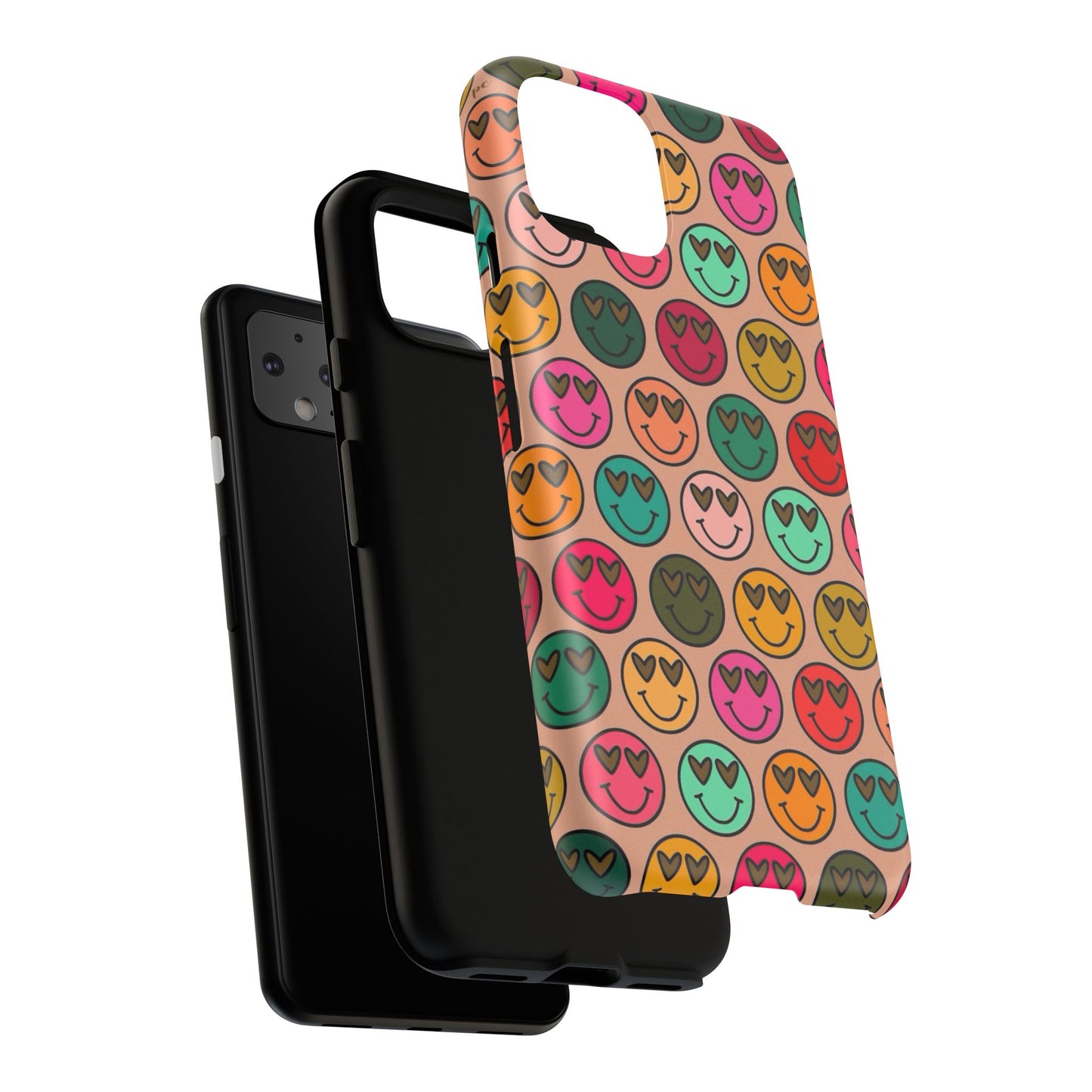 Colorful Smiley Phone Case | Tough Cases, Cute Phone Cover, Happy Vibes, Gift for Friends, Fun Phone Accessory