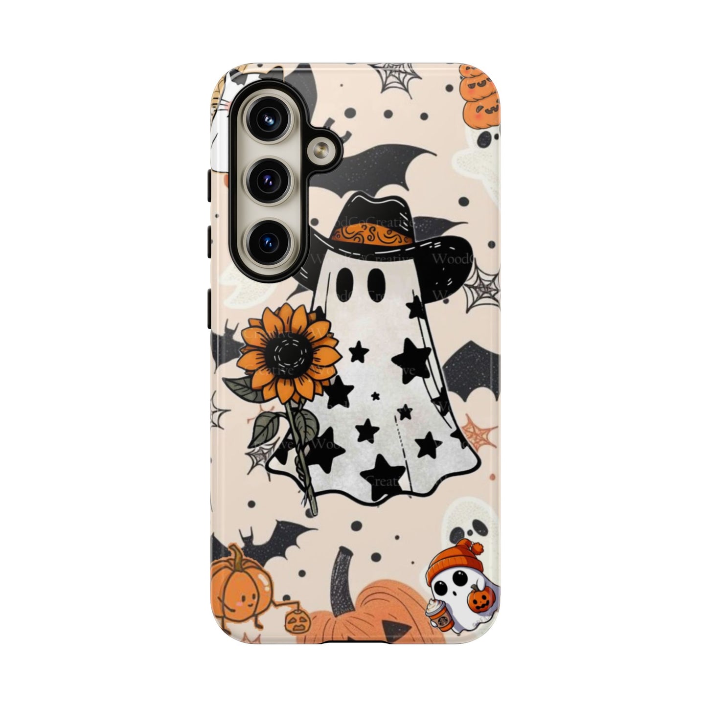 Cute Ghost Phone Case, Halloween Decor, Spooky Gift, Fall Accessories, Pumpkin Lover's Gift, Autumn Vibes, Trick or Treat