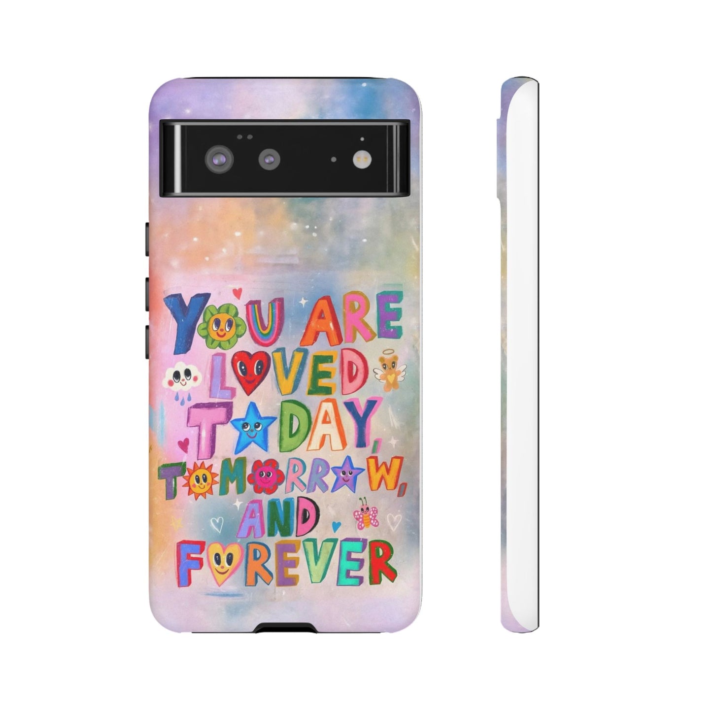 Colorful Phone Case with Positive Affirmations, Inspirational Phone Shell, Cute Gift for Teens, Motivational Tech Accessory, I Love You Case