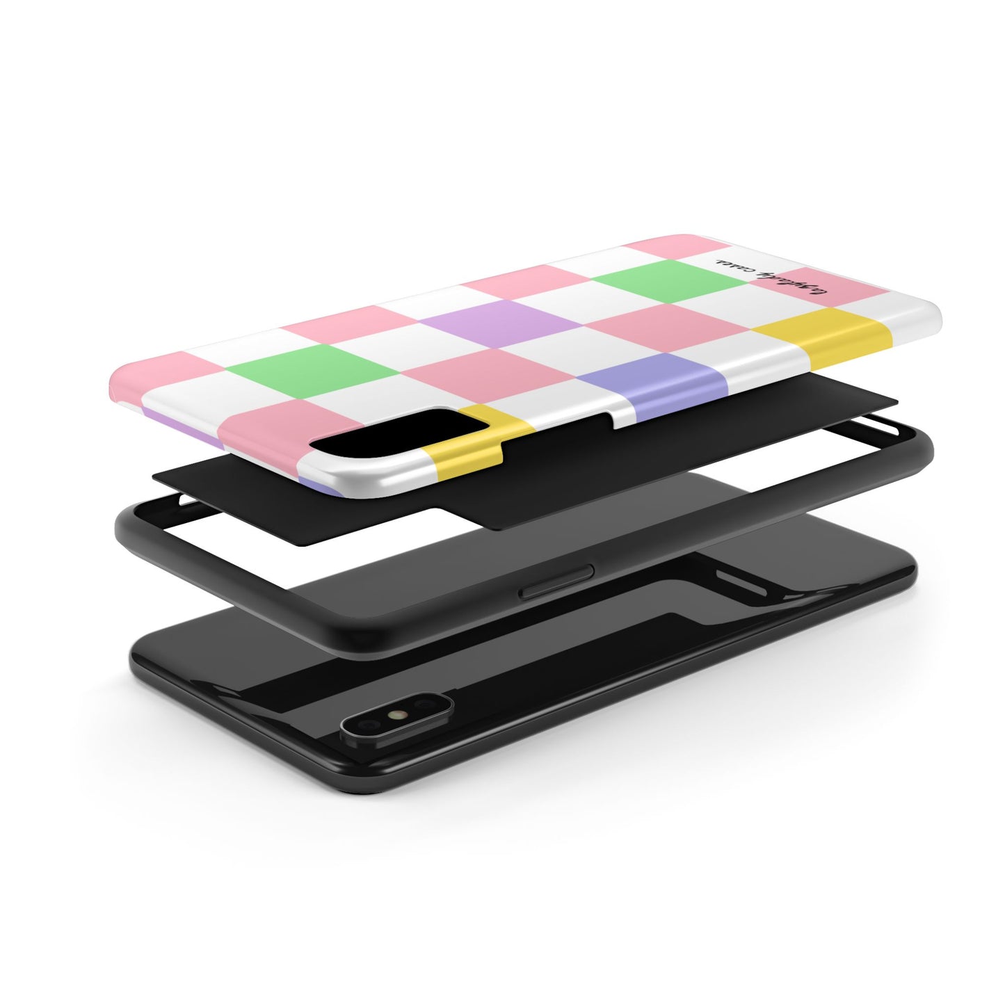 Colorful Checkerboard Tough Phone Case – Vibrant & Durable Protection