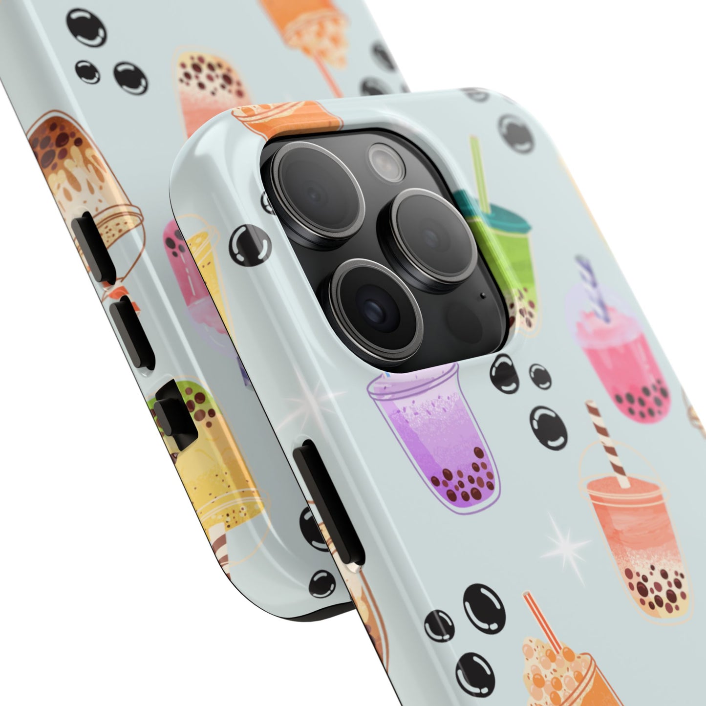 Colorful Boba Tea Phone Case, Tough Phone Cases for Drink Lovers, Cute Phone Accessory, Fun Gifts for Friends, Summer Vibes