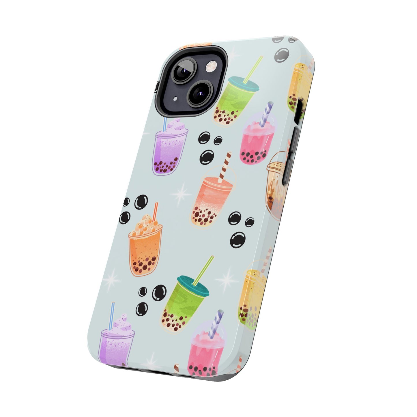 Colorful Boba Tea Phone Case, Tough Phone Cases for Drink Lovers, Cute Phone Accessory, Fun Gifts for Friends, Summer Vibes