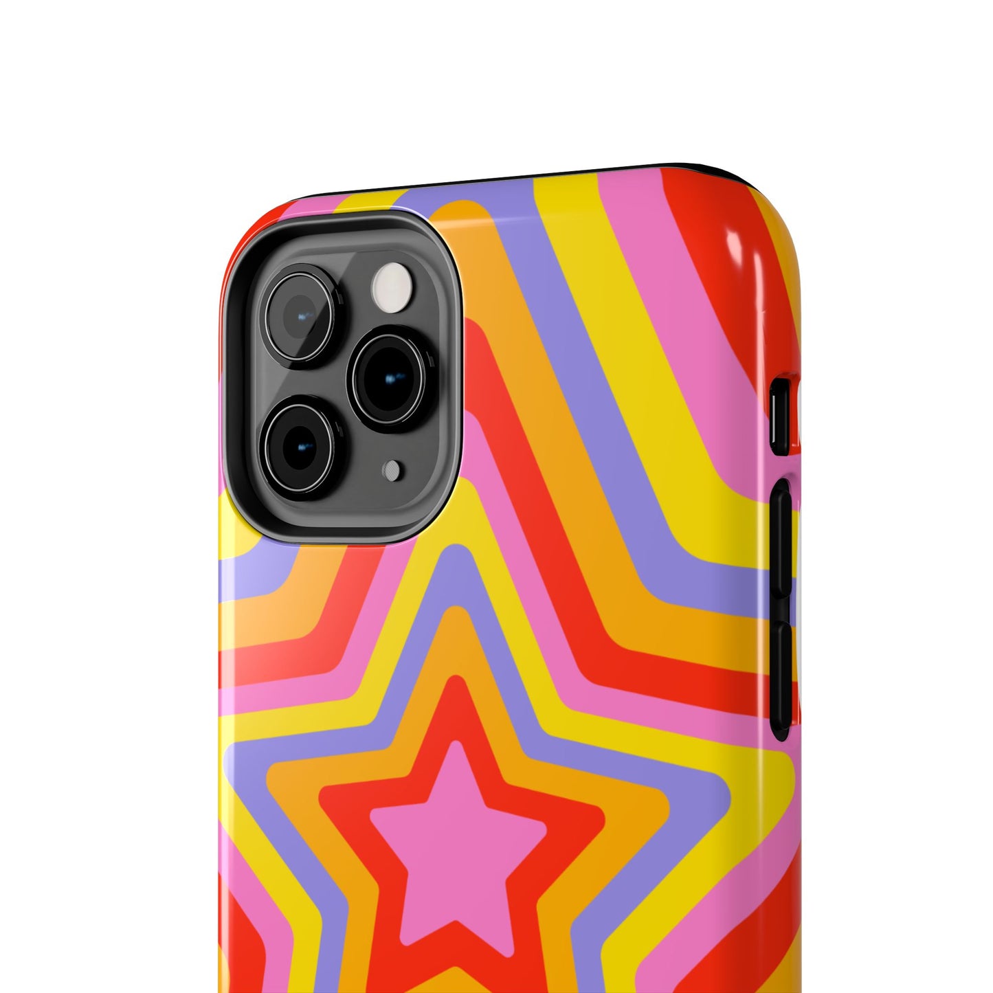Colorful Star Pattern Tough Phone Cases | Durable Phone Cover, Unique Gifts, Trendy Accessories, Fun Tech Style