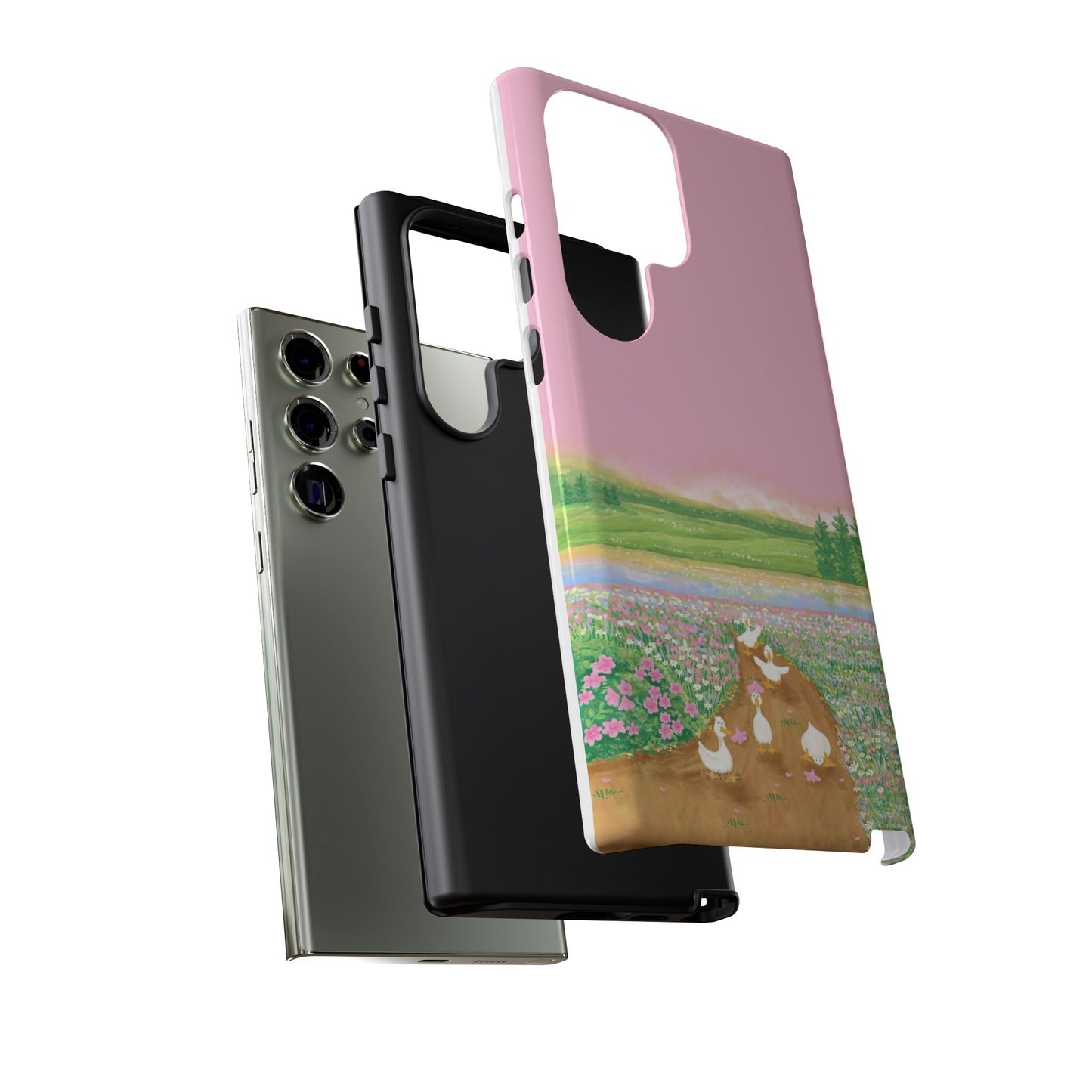 Pastel Floral Phone Case, Tough Cases for Nature Lovers, Cute Phone Accessories, Spring Gifts, Unique Mobile Covers