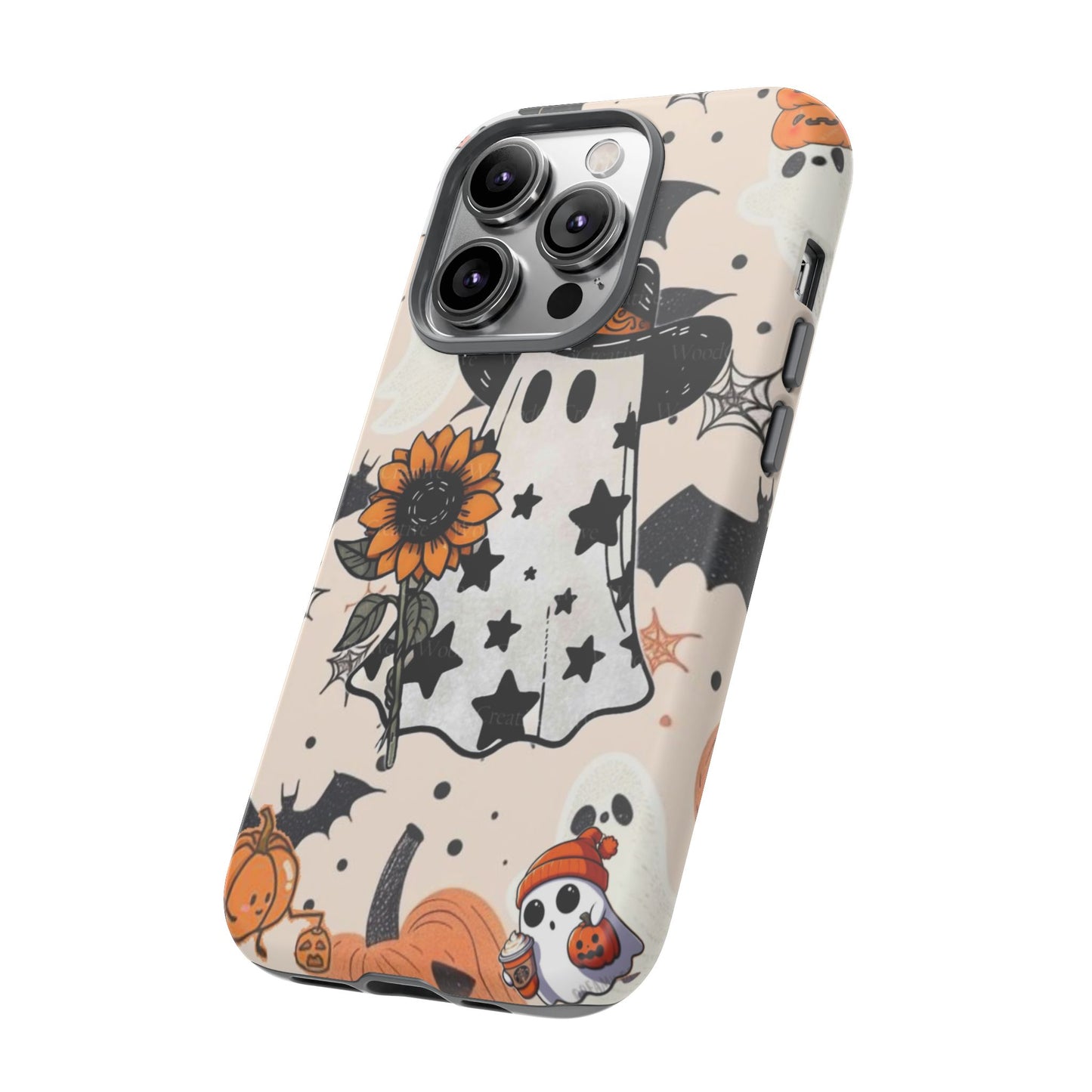 Cute Ghost Phone Case, Halloween Decor, Spooky Gift, Fall Accessories, Pumpkin Lover's Gift, Autumn Vibes, Trick or Treat