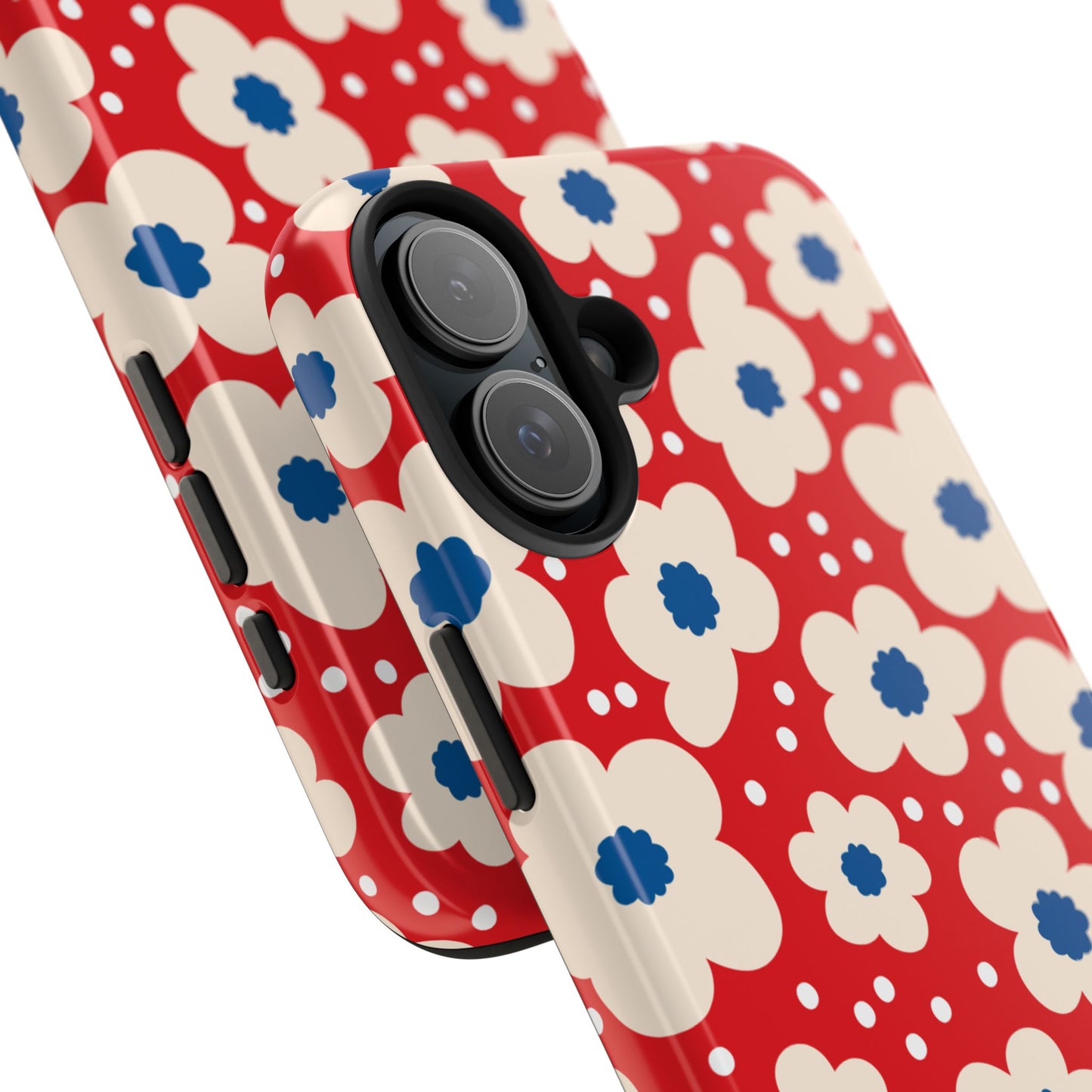 Blossom Floral Tough Phone Case - Durable Protection with Vintage Charm