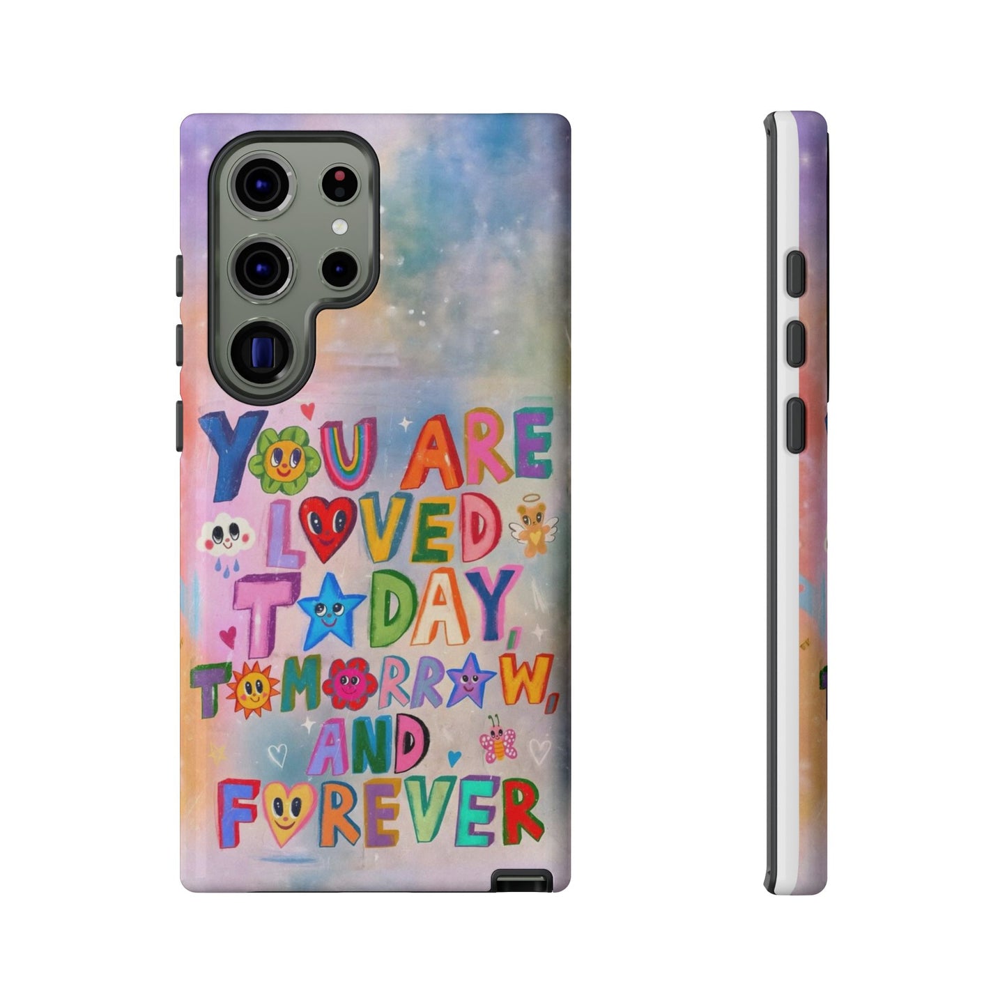 Colorful Phone Case with Positive Affirmations, Inspirational Phone Shell, Cute Gift for Teens, Motivational Tech Accessory, I Love You Case