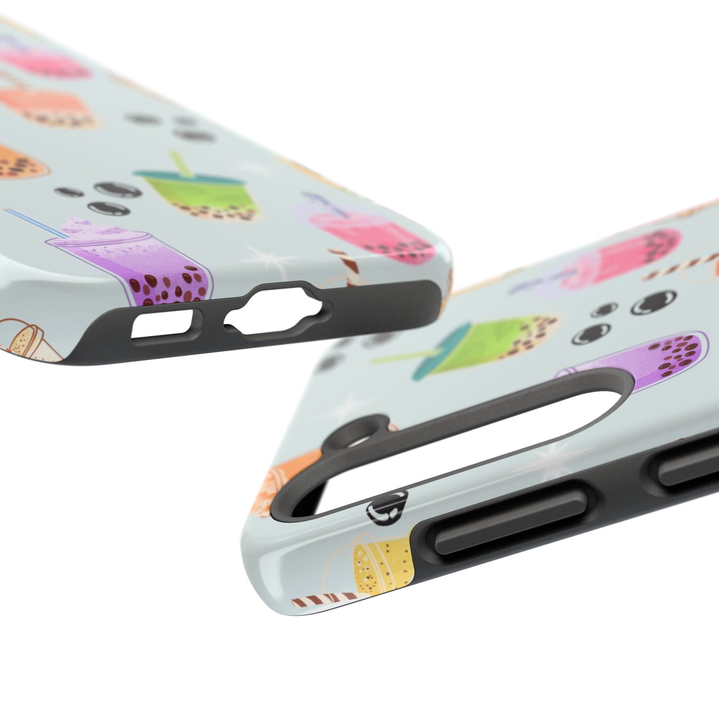 Colorful Boba Tea Phone Case, Tough Phone Cases for Drink Lovers, Cute Phone Accessory, Fun Gifts for Friends, Summer Vibes