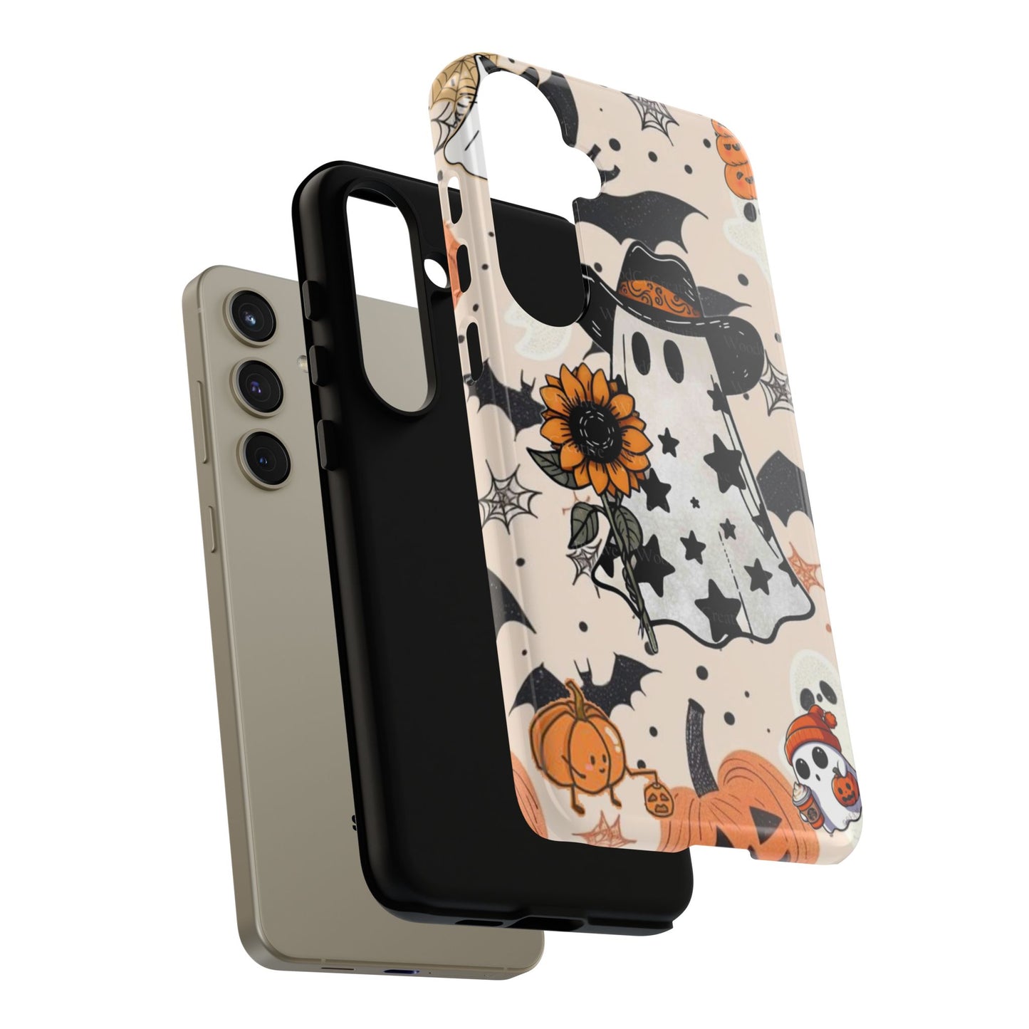 Cute Ghost Phone Case, Halloween Decor, Spooky Gift, Fall Accessories, Pumpkin Lover's Gift, Autumn Vibes, Trick or Treat