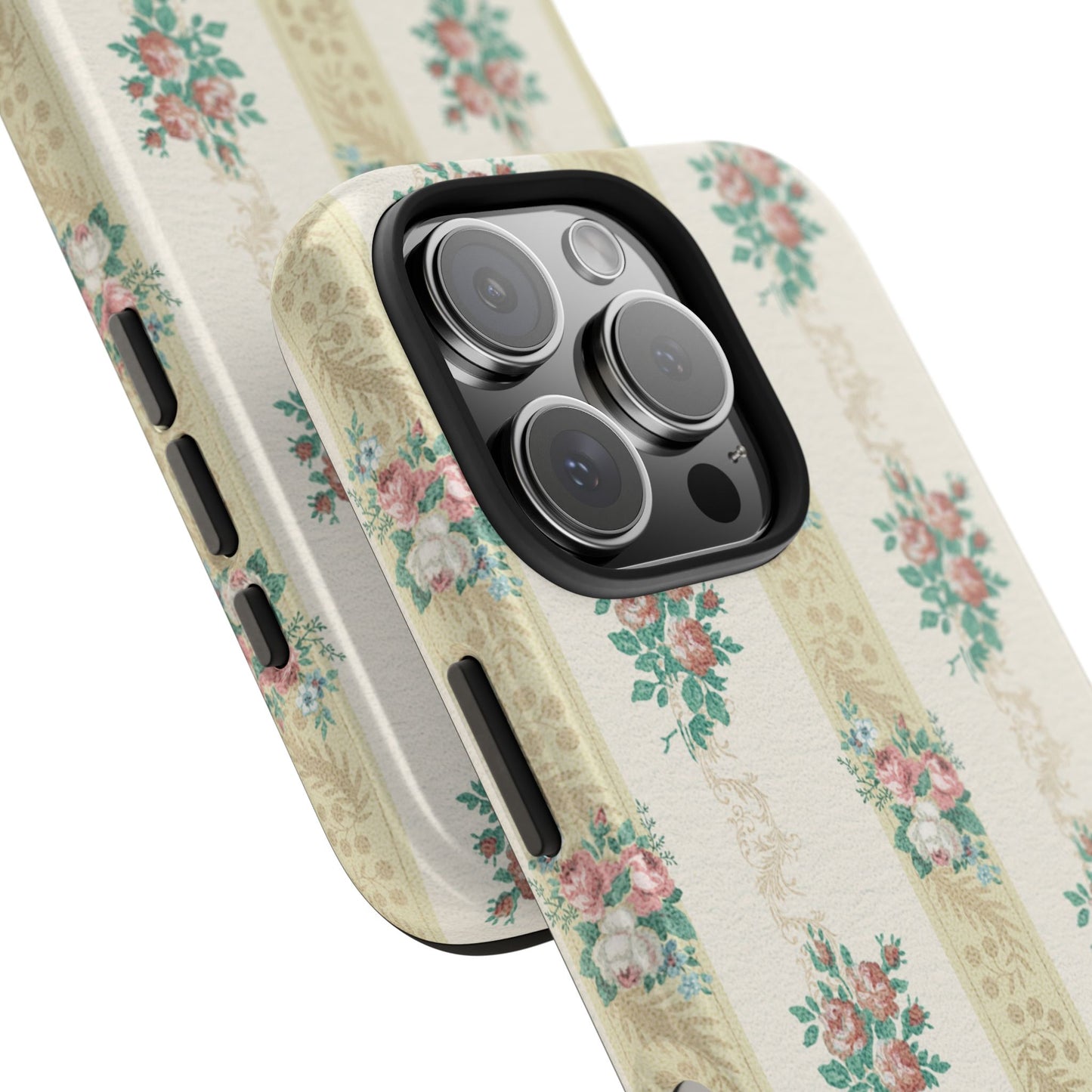 Elegant Floral Tough Phone Case - Vintage Inspired Design