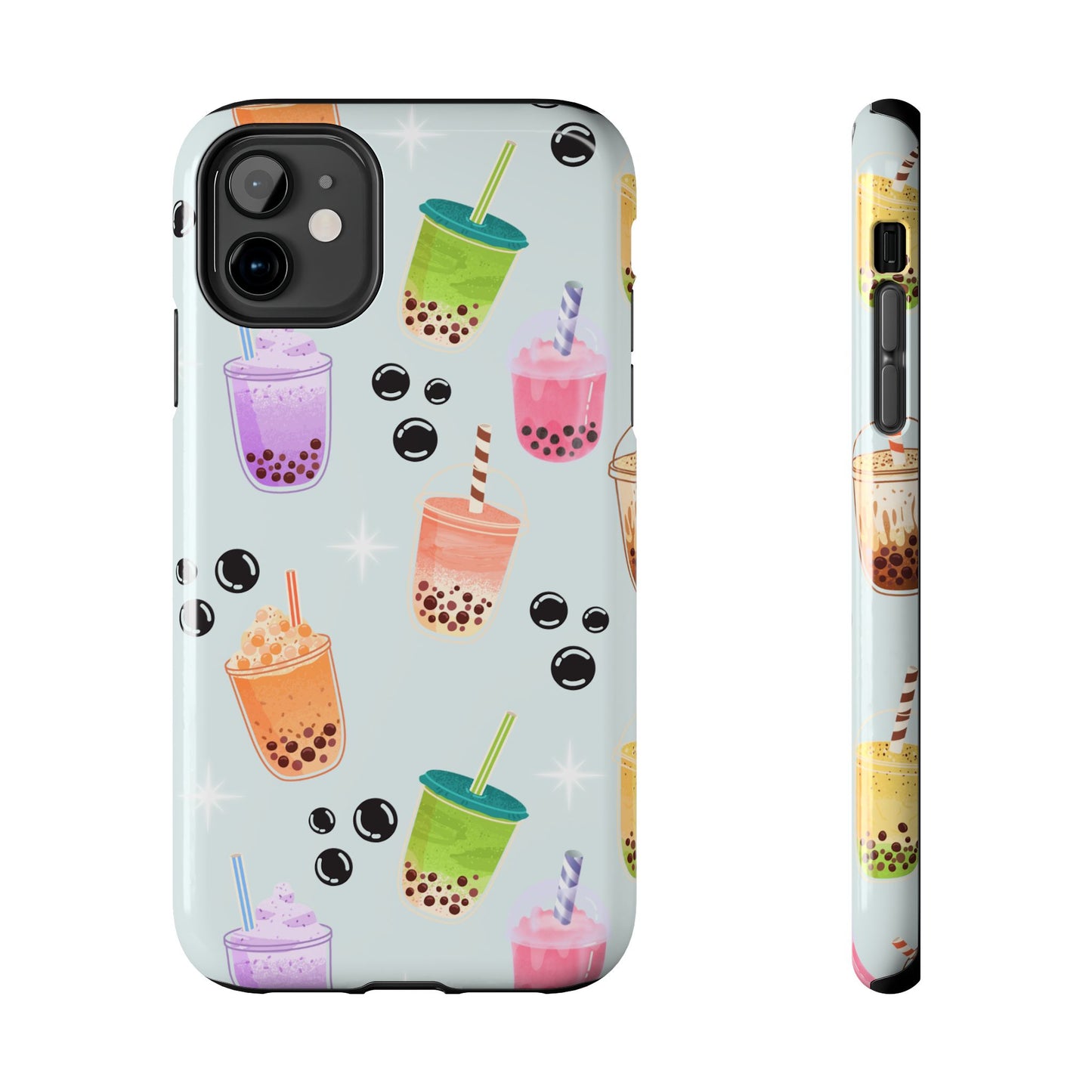 Colorful Boba Tea Phone Case, Tough Phone Cases for Drink Lovers, Cute Phone Accessory, Fun Gifts for Friends, Summer Vibes