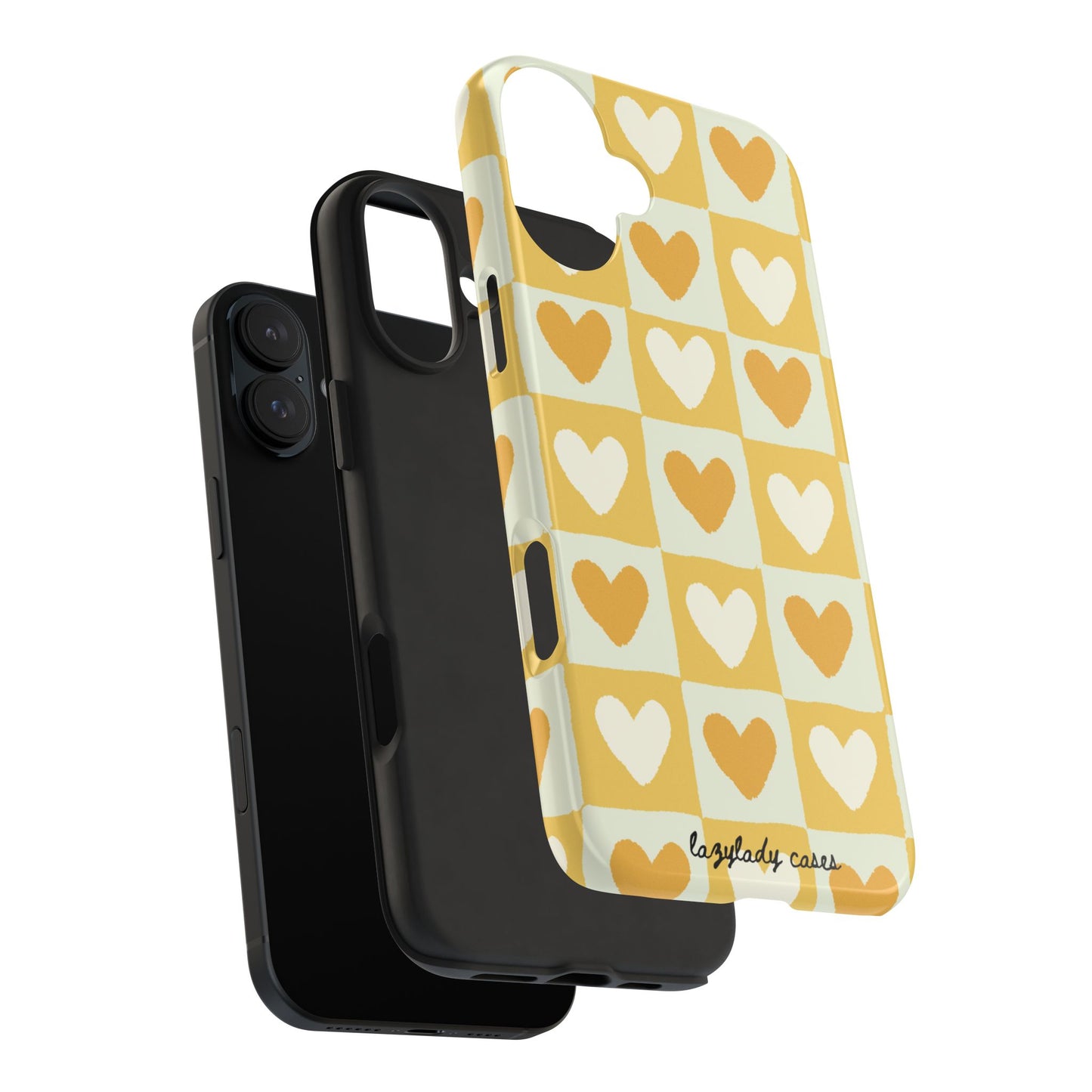 Heart Pattern Tough Phone Case - Cute & Durable for Everyday Use