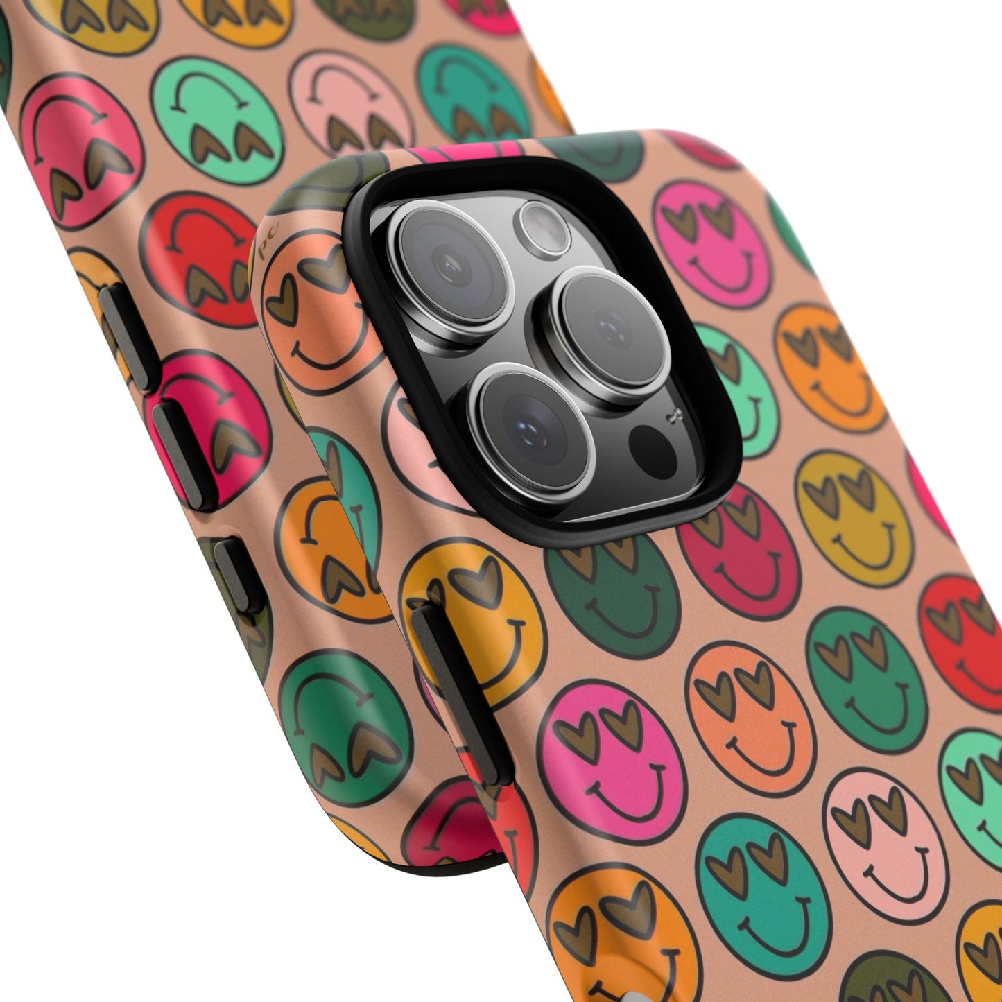 Colorful Smiley Phone Case | Tough Cases, Cute Phone Cover, Happy Vibes, Gift for Friends, Fun Phone Accessory