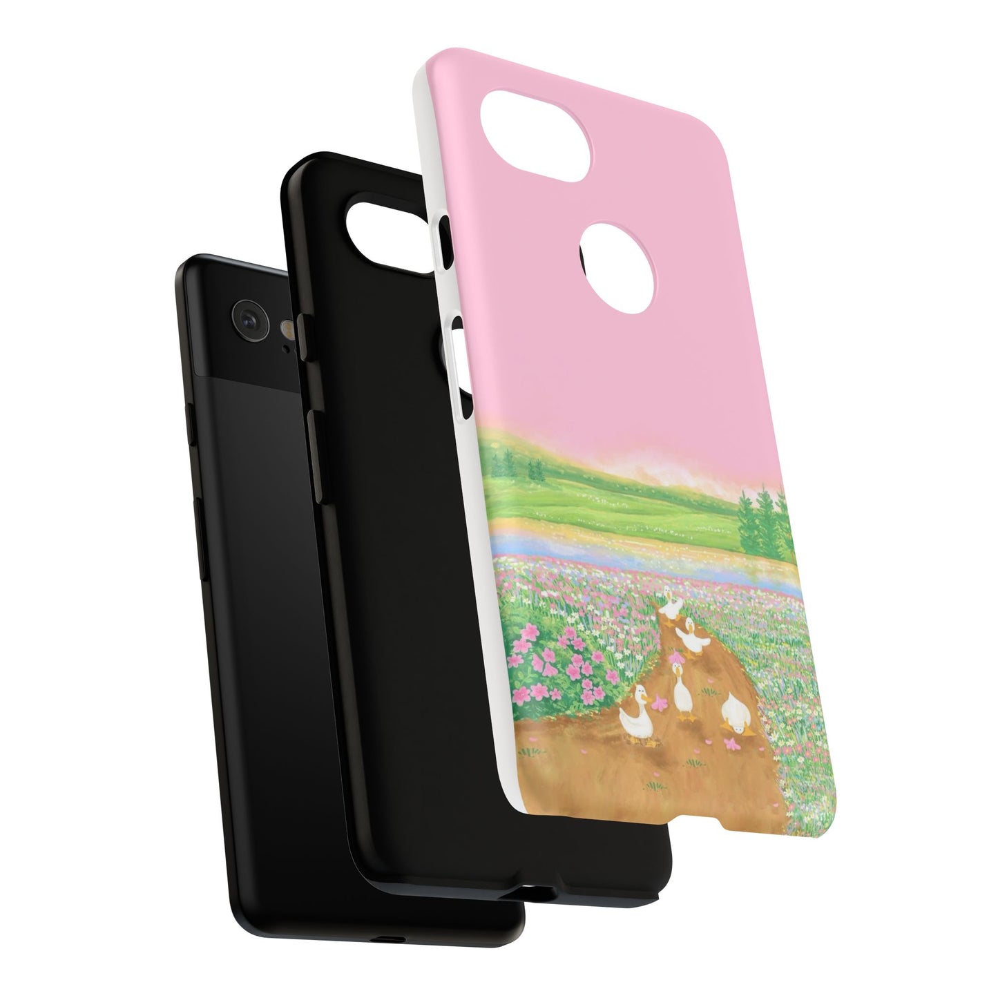 Pastel Floral Phone Case, Tough Cases for Nature Lovers, Cute Phone Accessories, Spring Gifts, Unique Mobile Covers