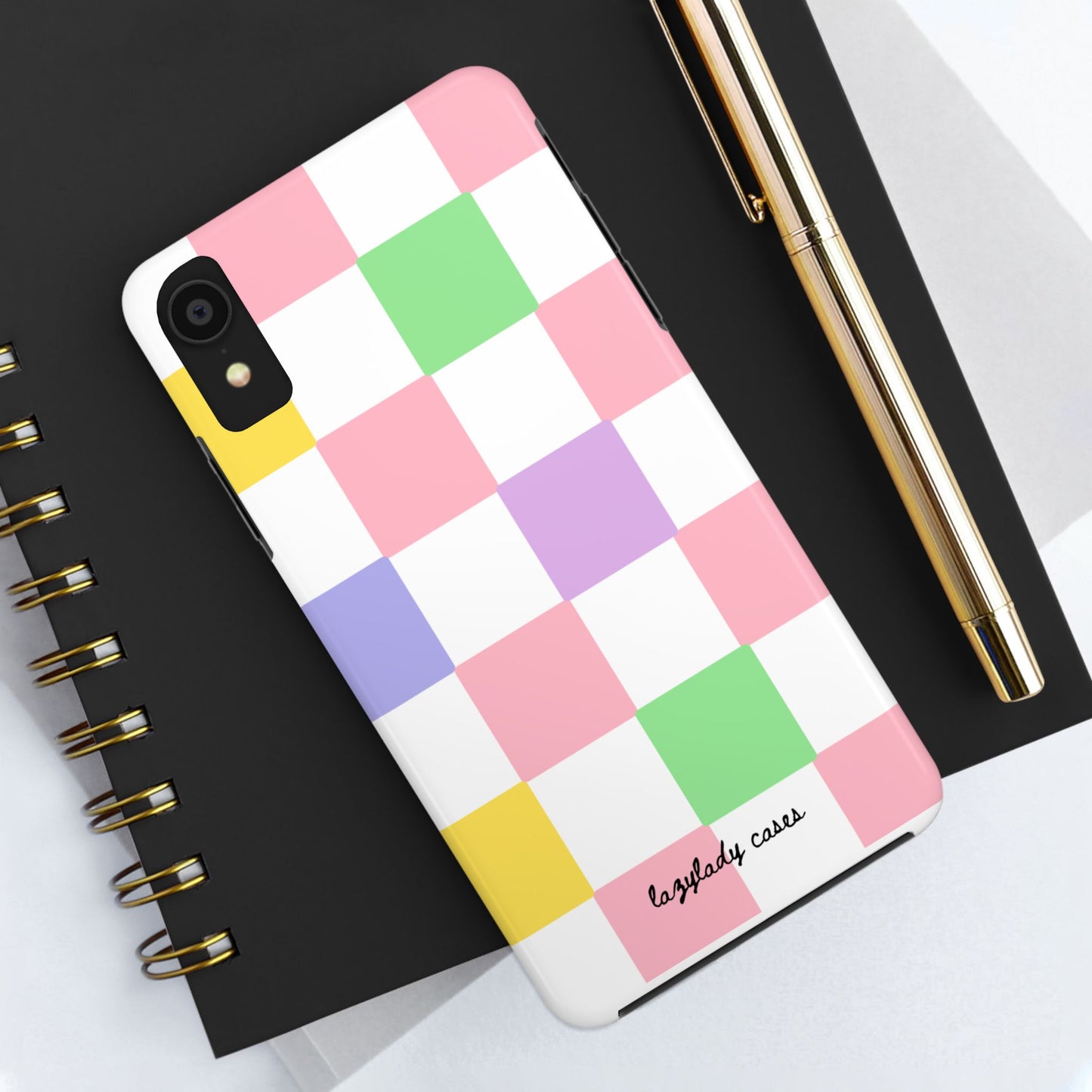 Colorful Checkerboard Tough Phone Case – Vibrant & Durable Protection