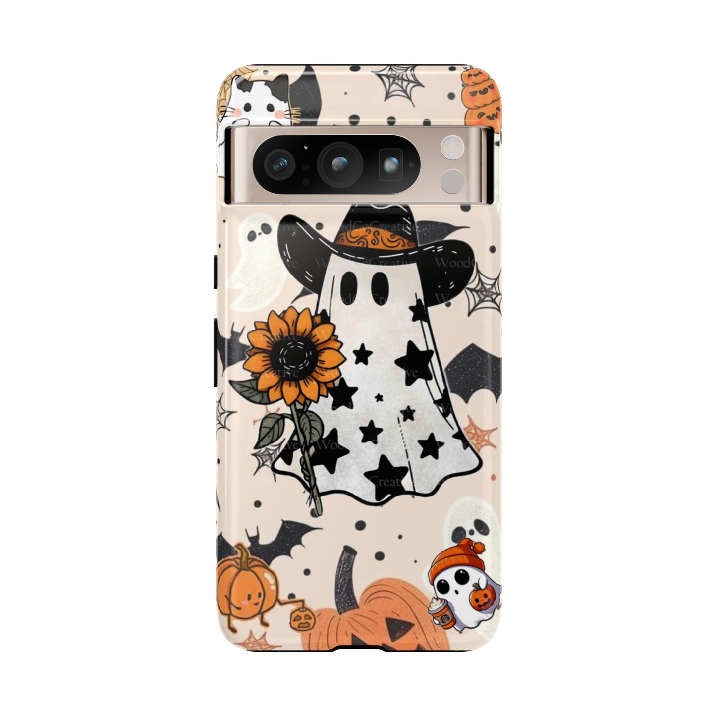 Cute Ghost Phone Case, Halloween Decor, Spooky Gift, Fall Accessories, Pumpkin Lover's Gift, Autumn Vibes, Trick or Treat