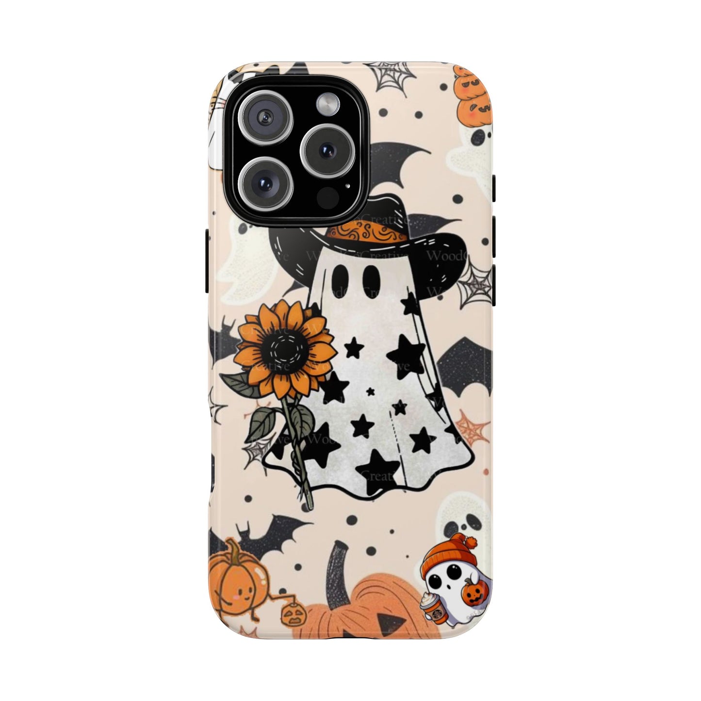 Cute Ghost Phone Case, Halloween Decor, Spooky Gift, Fall Accessories, Pumpkin Lover's Gift, Autumn Vibes, Trick or Treat