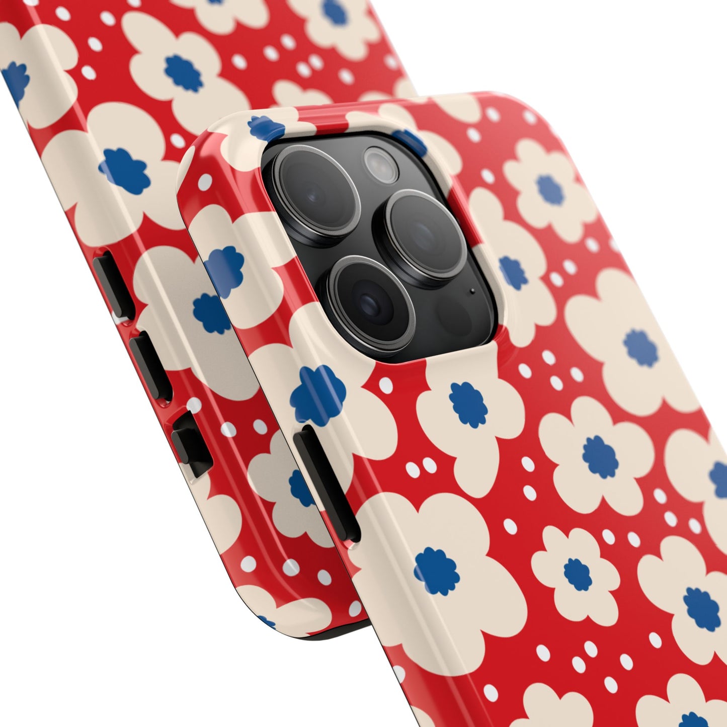 Blossom Floral Tough Phone Case - Durable Protection with Vintage Charm