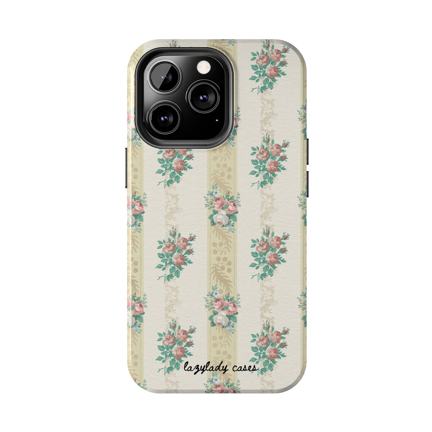 Elegant Floral Tough Phone Case - Vintage Inspired Design