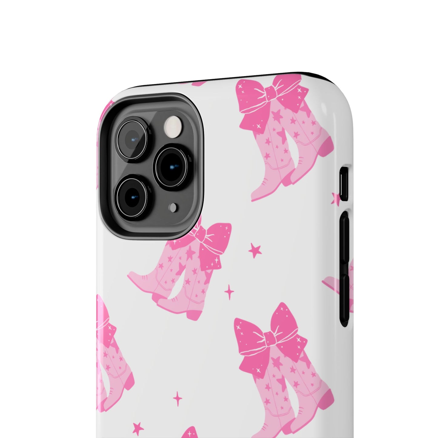Pink Cowgirl Tough Phone Case - Trendy Protection with Bow Design