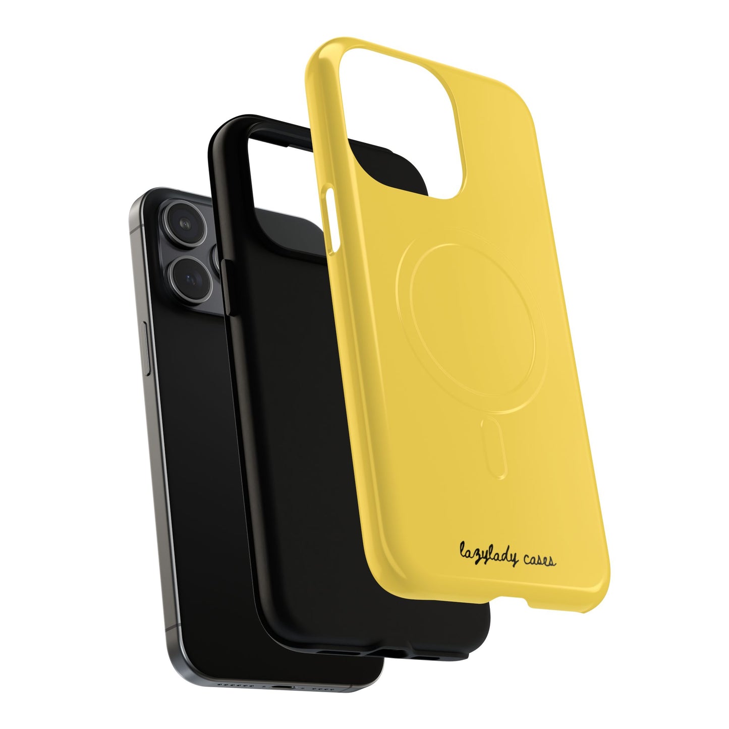 Vibrant Yellow Tough Magnetic Phone Case - Durable Protection & Stylish Design