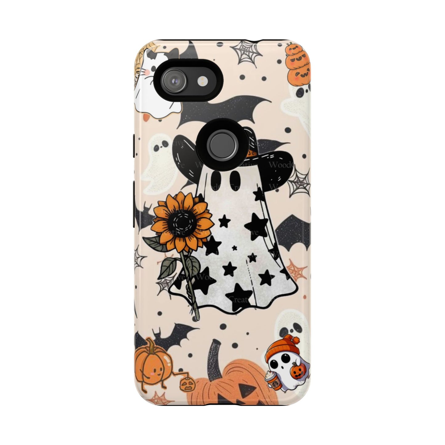 Cute Ghost Phone Case, Halloween Decor, Spooky Gift, Fall Accessories, Pumpkin Lover's Gift, Autumn Vibes, Trick or Treat
