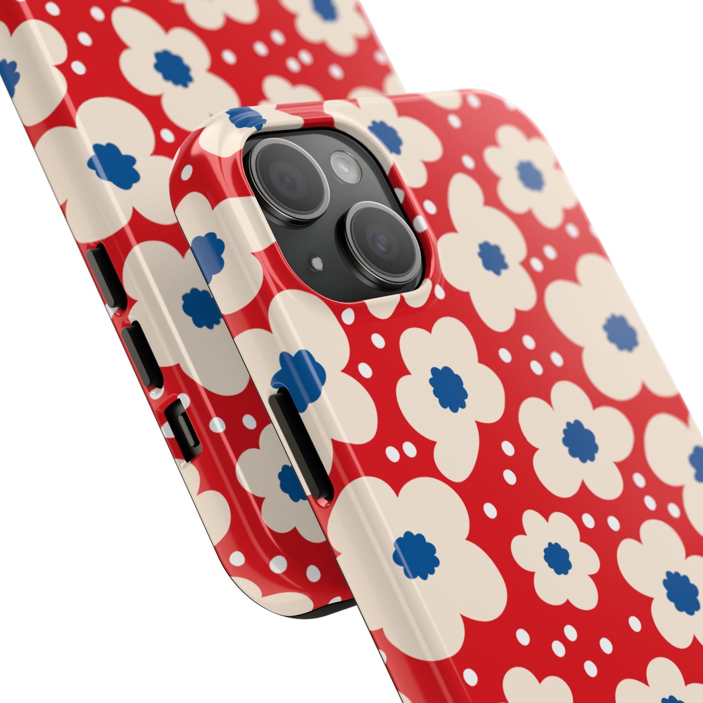 Blossom Floral Tough Phone Case - Durable Protection with Vintage Charm