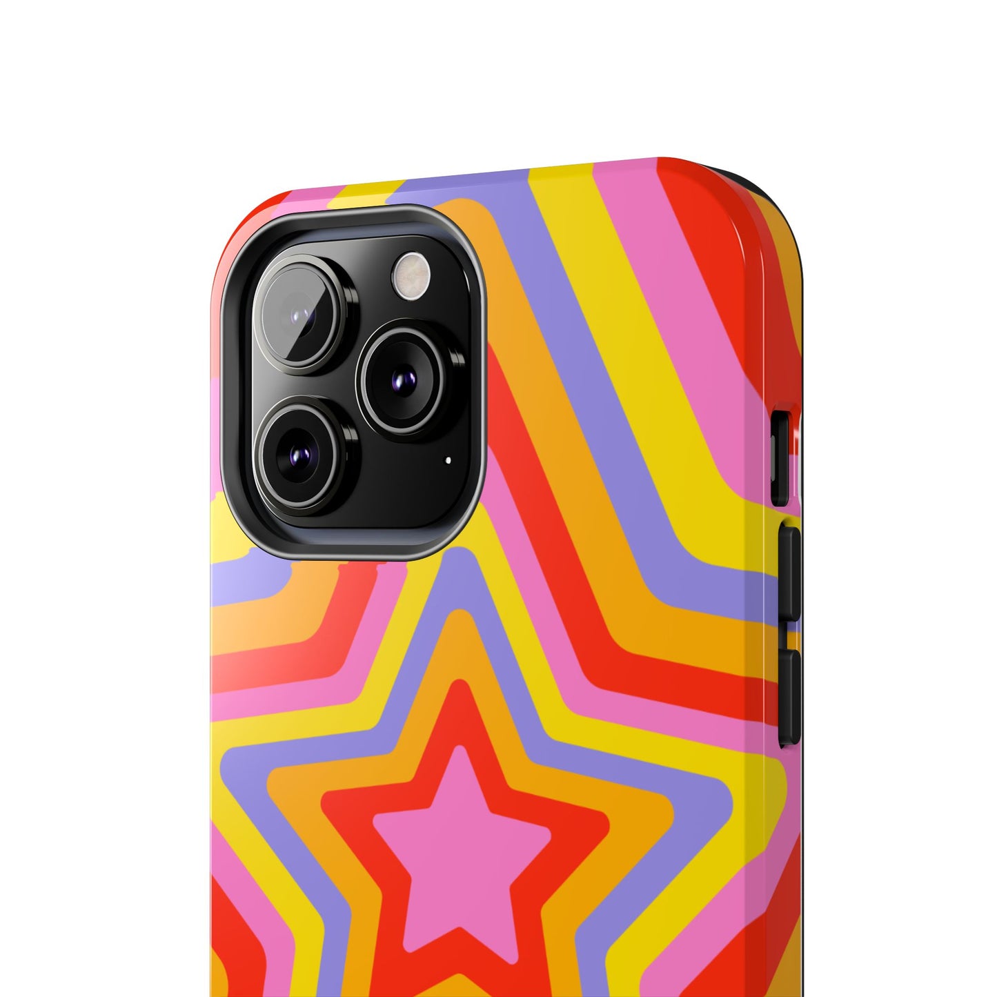 Colorful Star Pattern Tough Phone Cases | Durable Phone Cover, Unique Gifts, Trendy Accessories, Fun Tech Style