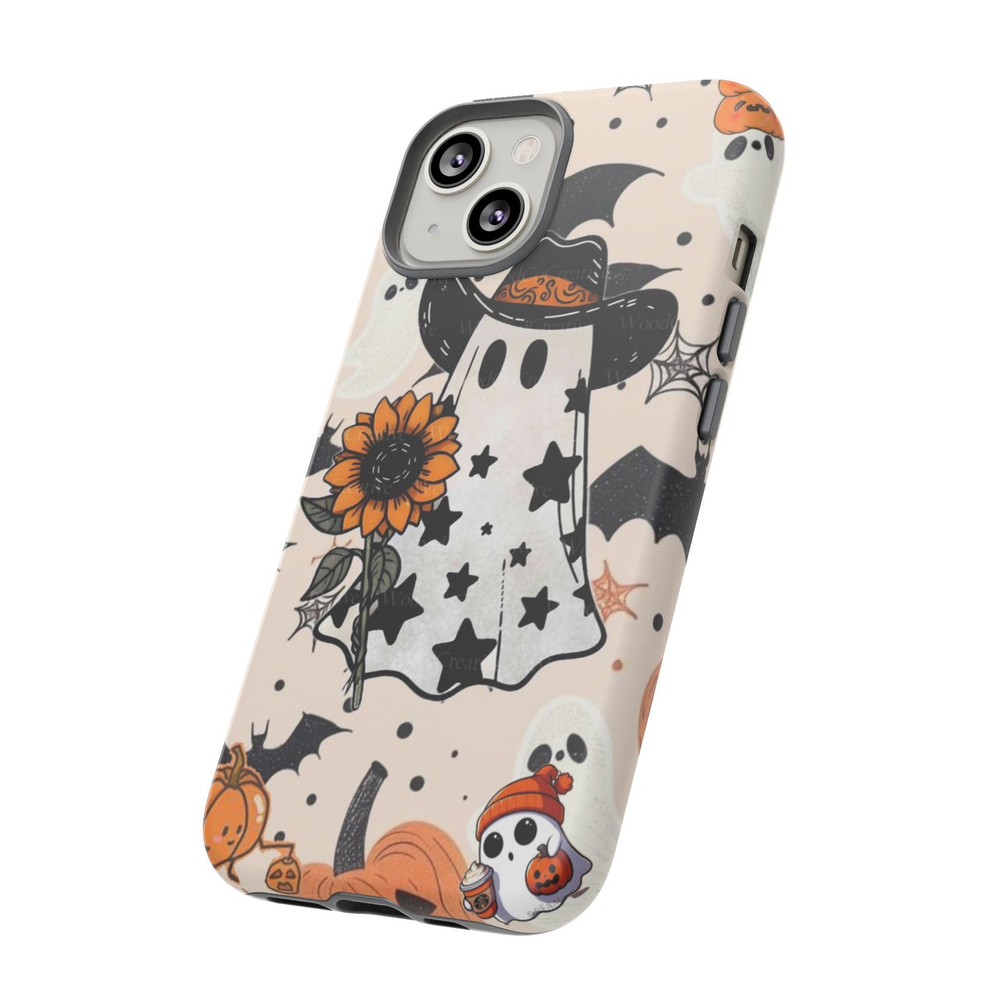 Cute Ghost Phone Case, Halloween Decor, Spooky Gift, Fall Accessories, Pumpkin Lover's Gift, Autumn Vibes, Trick or Treat