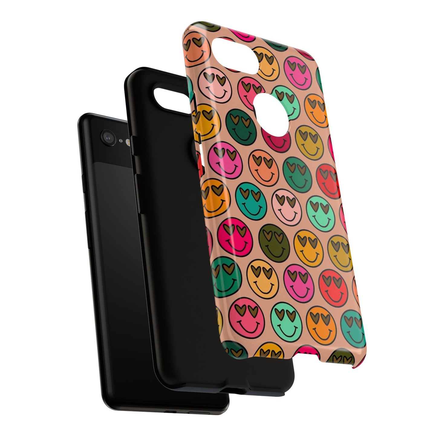 Colorful Smiley Phone Case | Tough Cases, Cute Phone Cover, Happy Vibes, Gift for Friends, Fun Phone Accessory