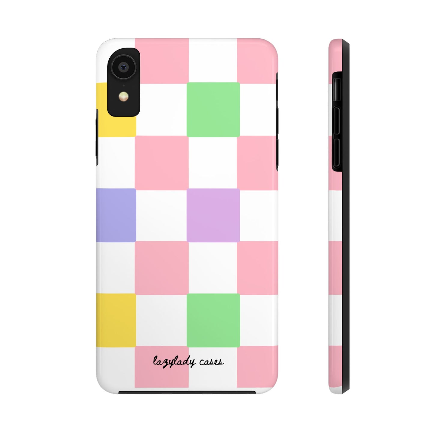 Colorful Checkerboard Tough Phone Case – Vibrant & Durable Protection
