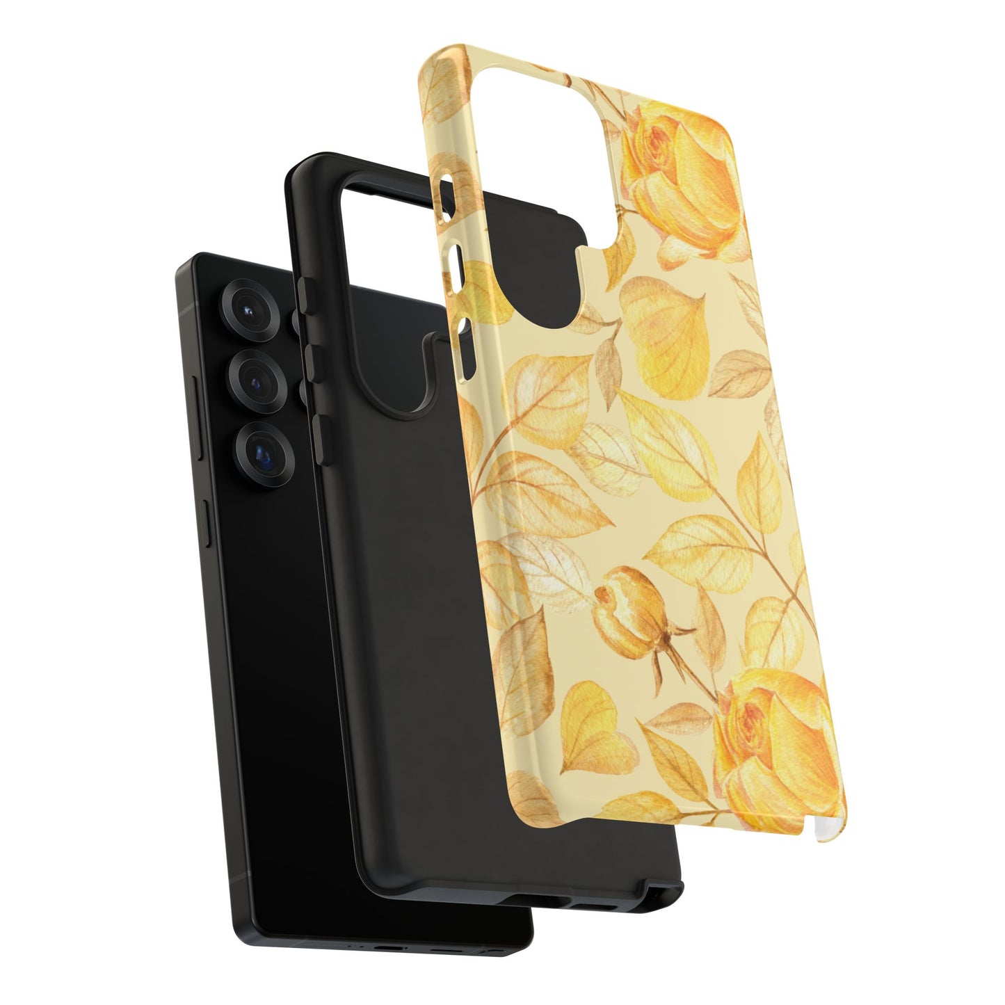 Yellow Dusk Tough Phone Case - Yellow Rose Design